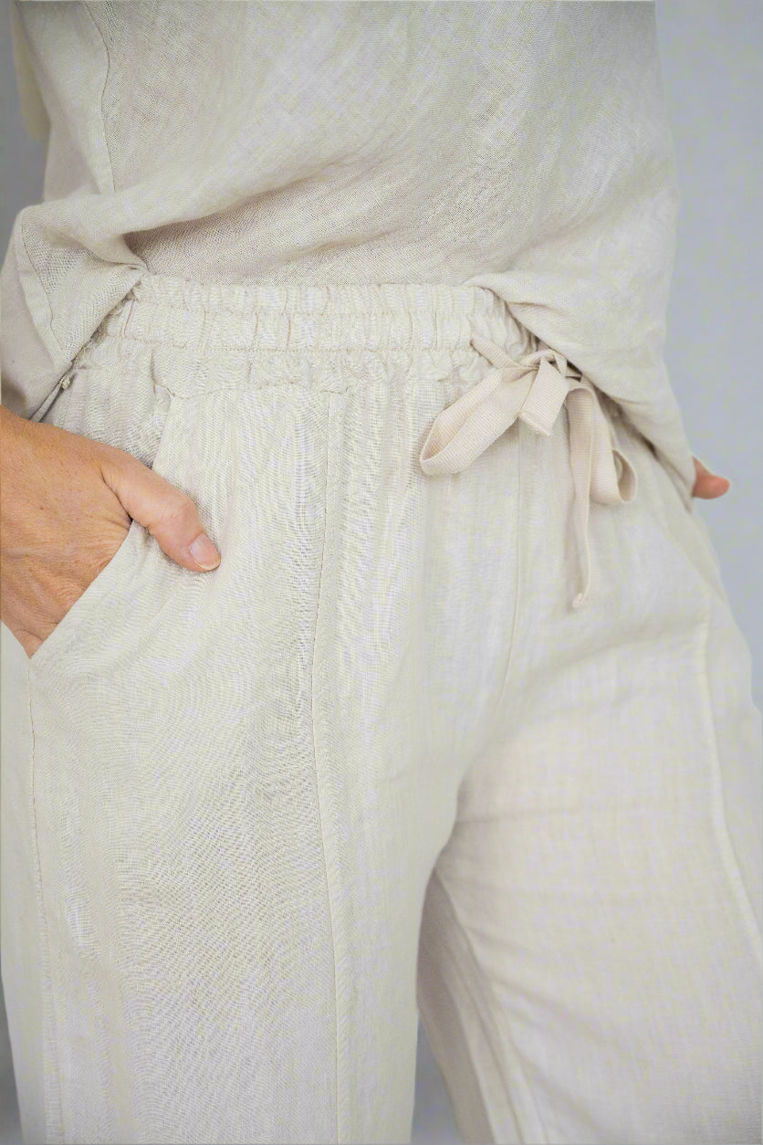 Italian Linen Wide Leg Pant