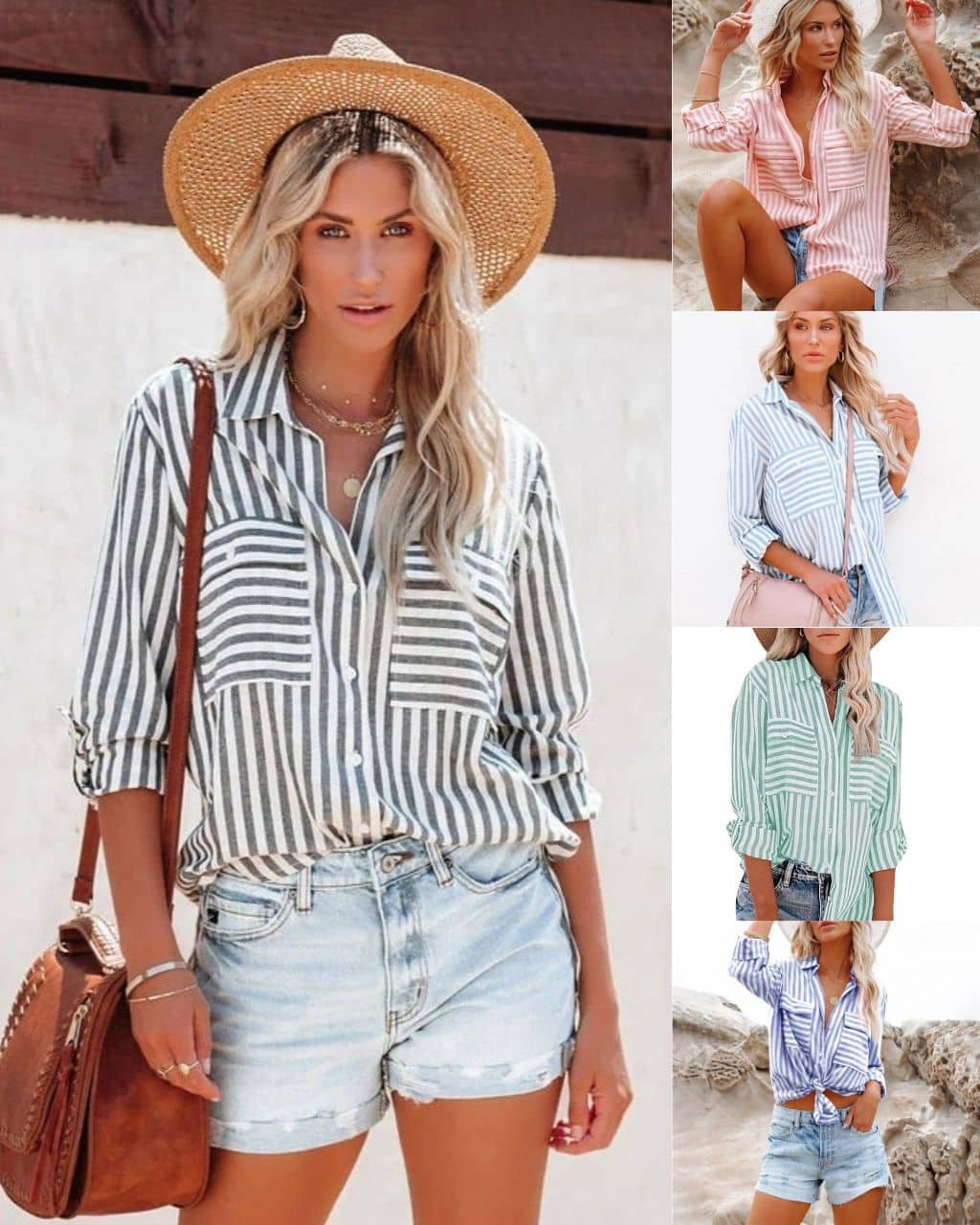 Phoebe Cotton Shirt Denim Blue