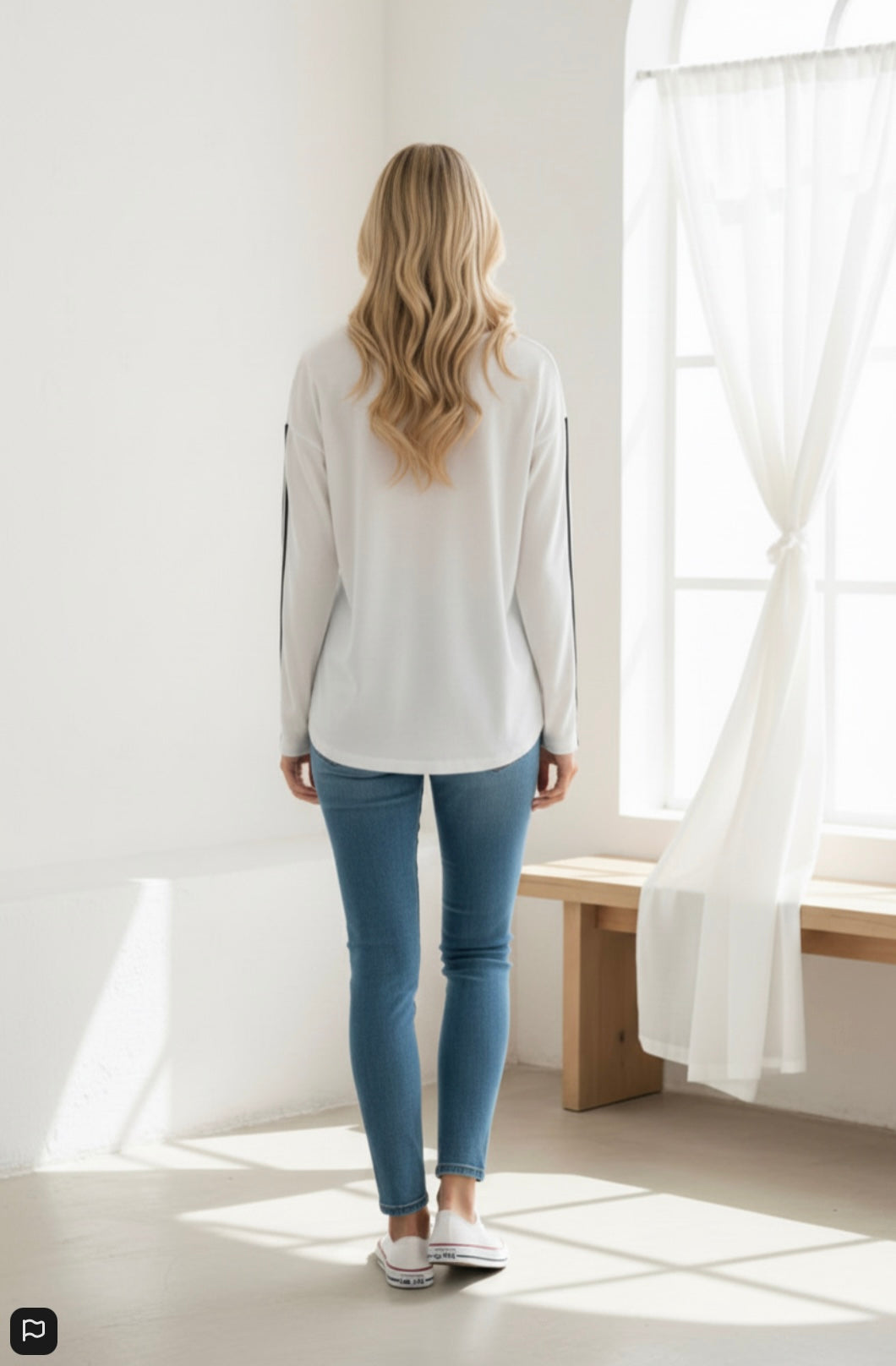 Wild Heart Long Sleeve Tee White