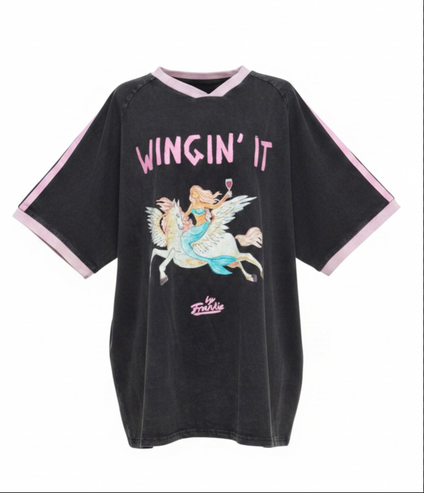 Wingin' It Tee By Frankie Black Acid