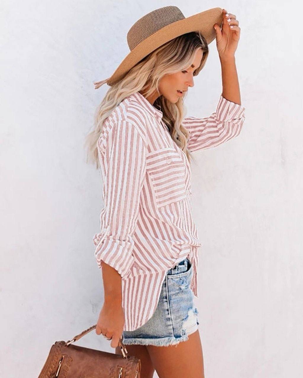 Phoebe Cotton Shirt Pink
