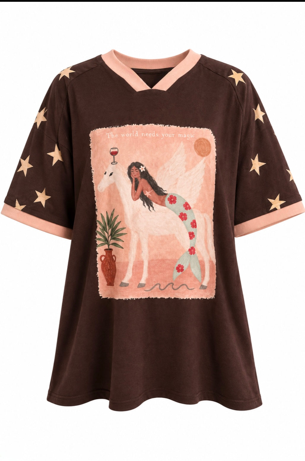 The World Needs Your Magic Tee Chocolate