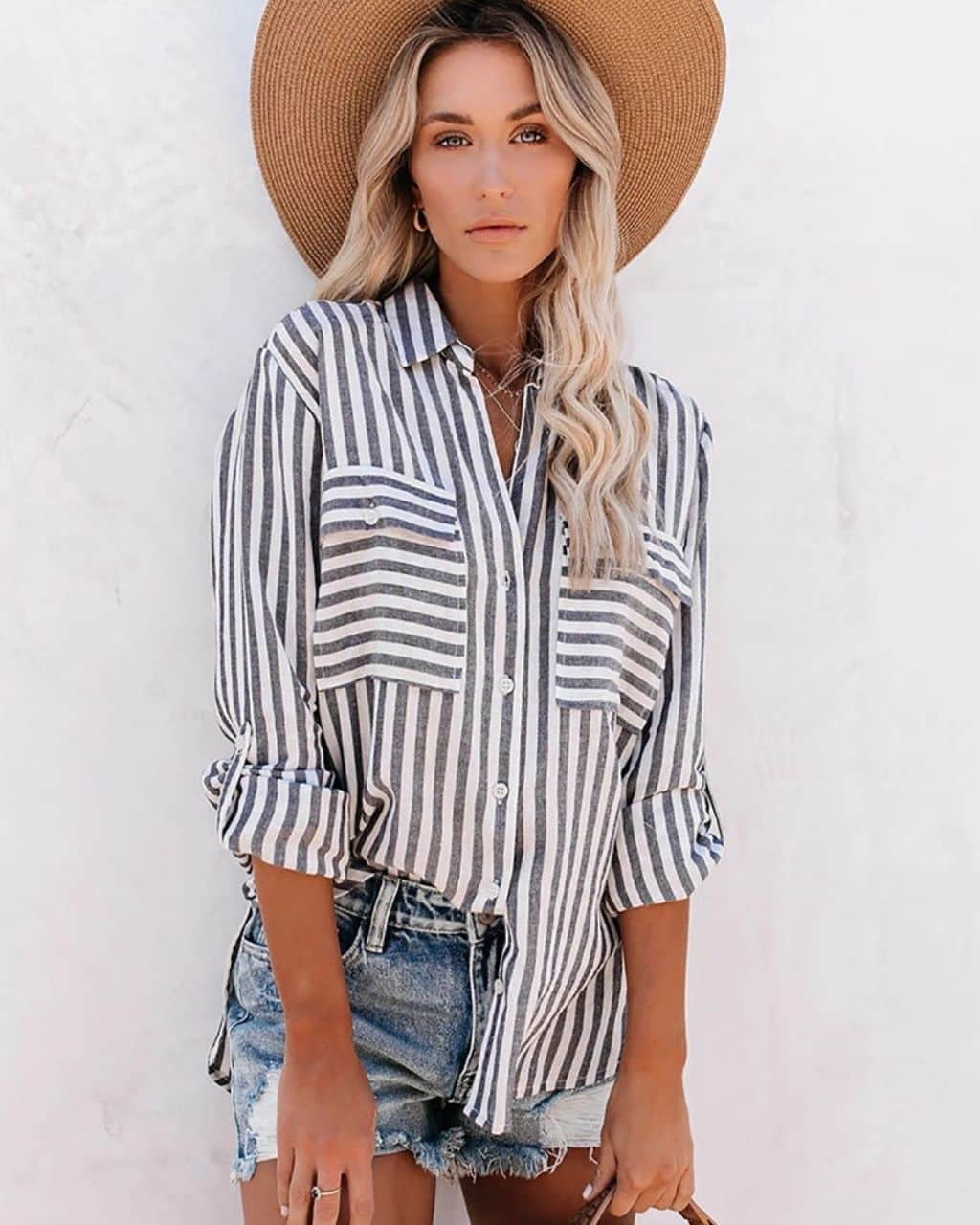 Phoebe Cotton Shirt Charcoal
