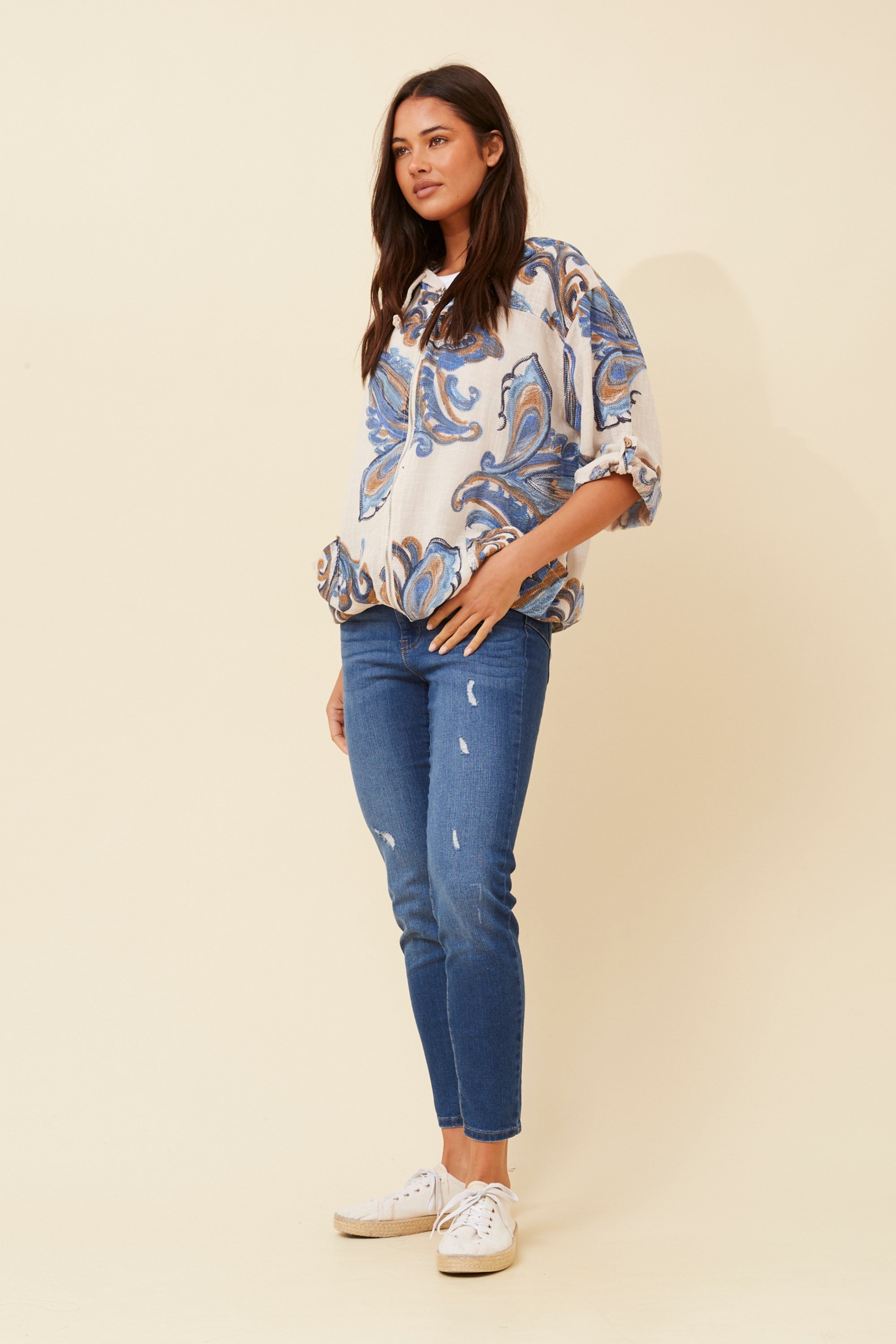 Siena Italian Jacket Paisley Beige