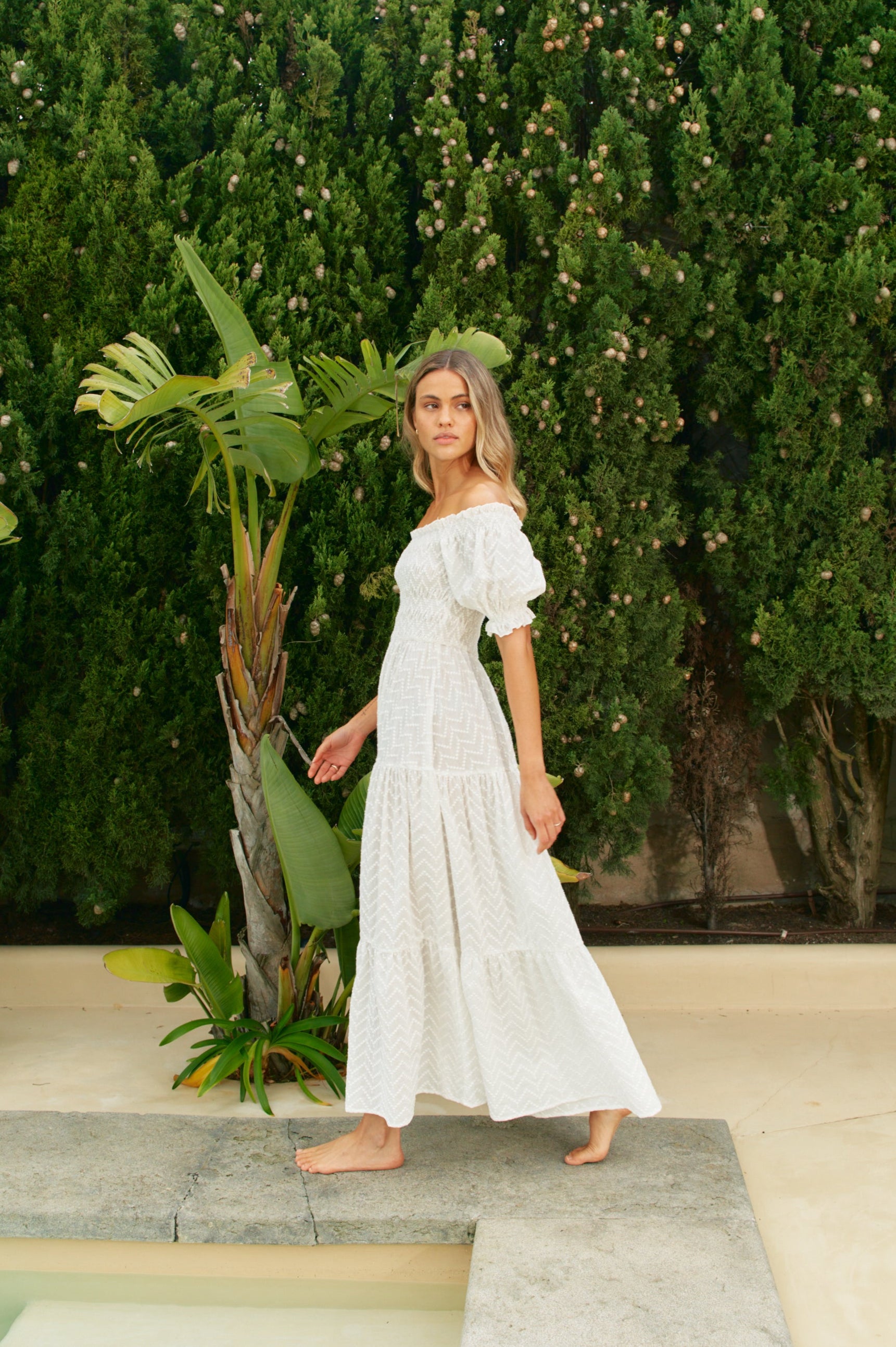 White Riviera Claudette Dress