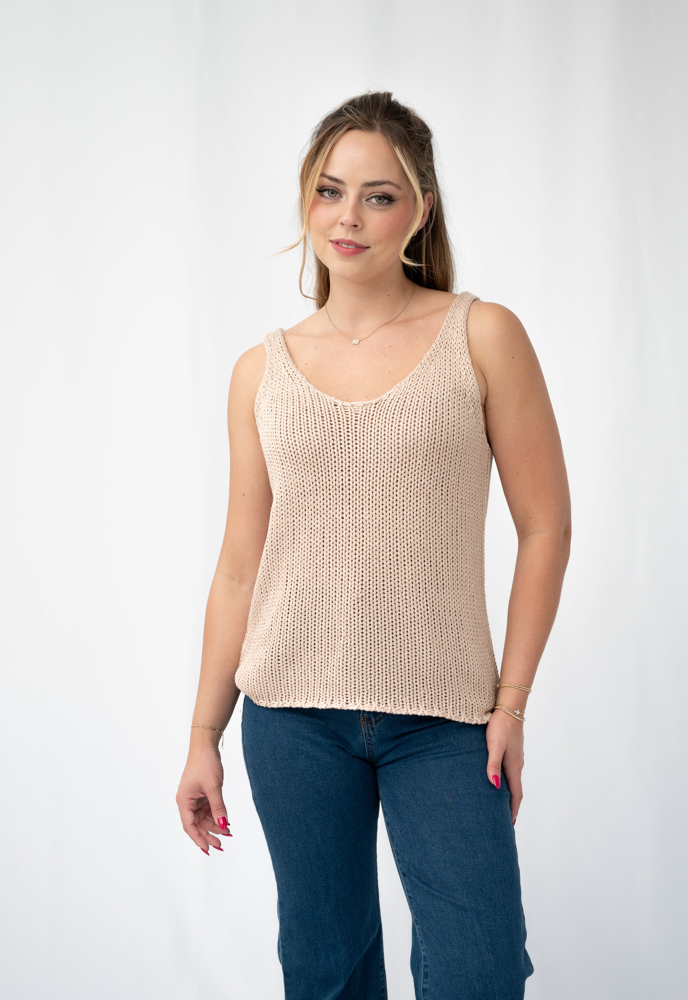Holly Knit Tank Top - Mocha