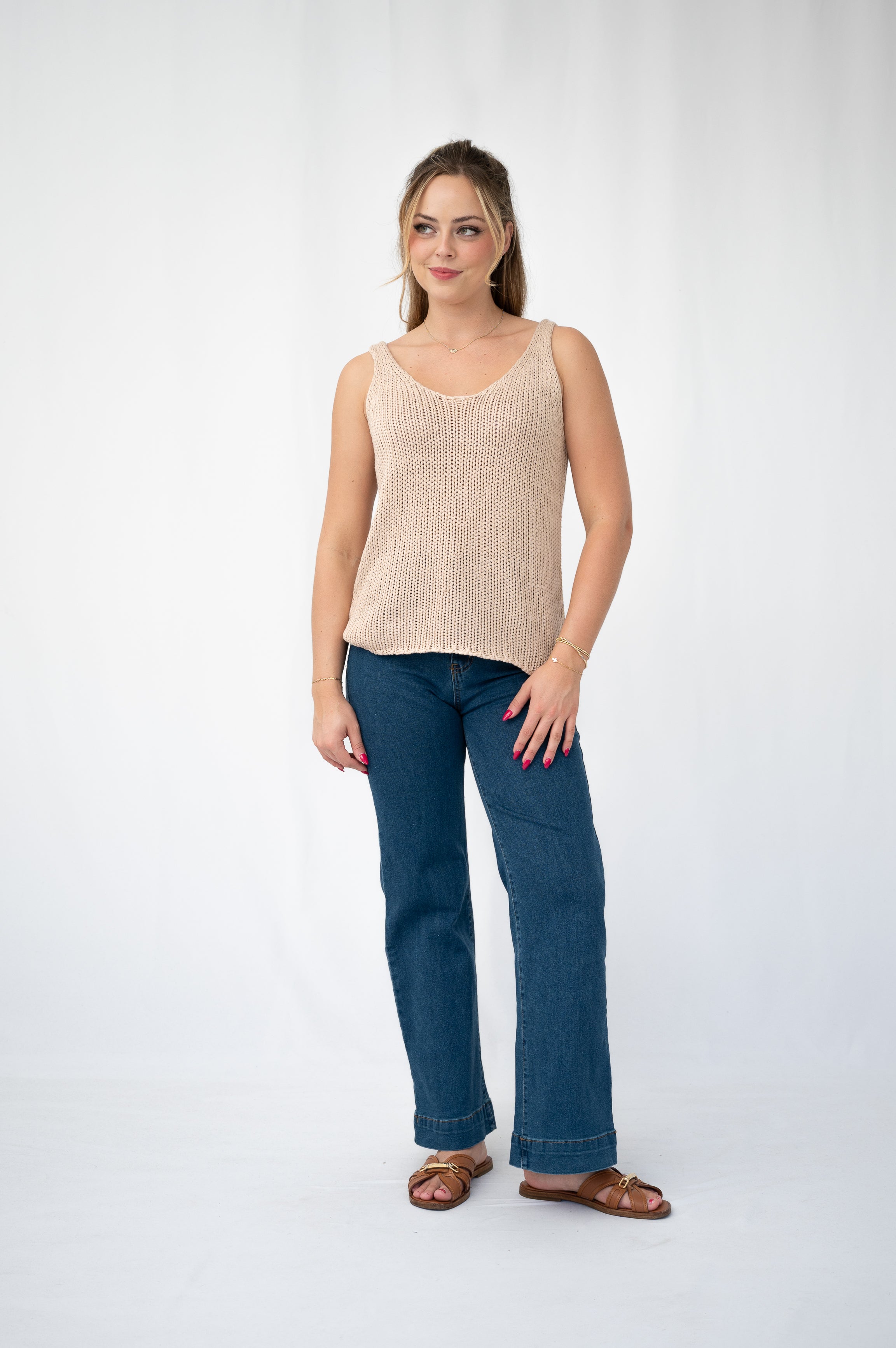 Holly Knit Tank Top - Mocha