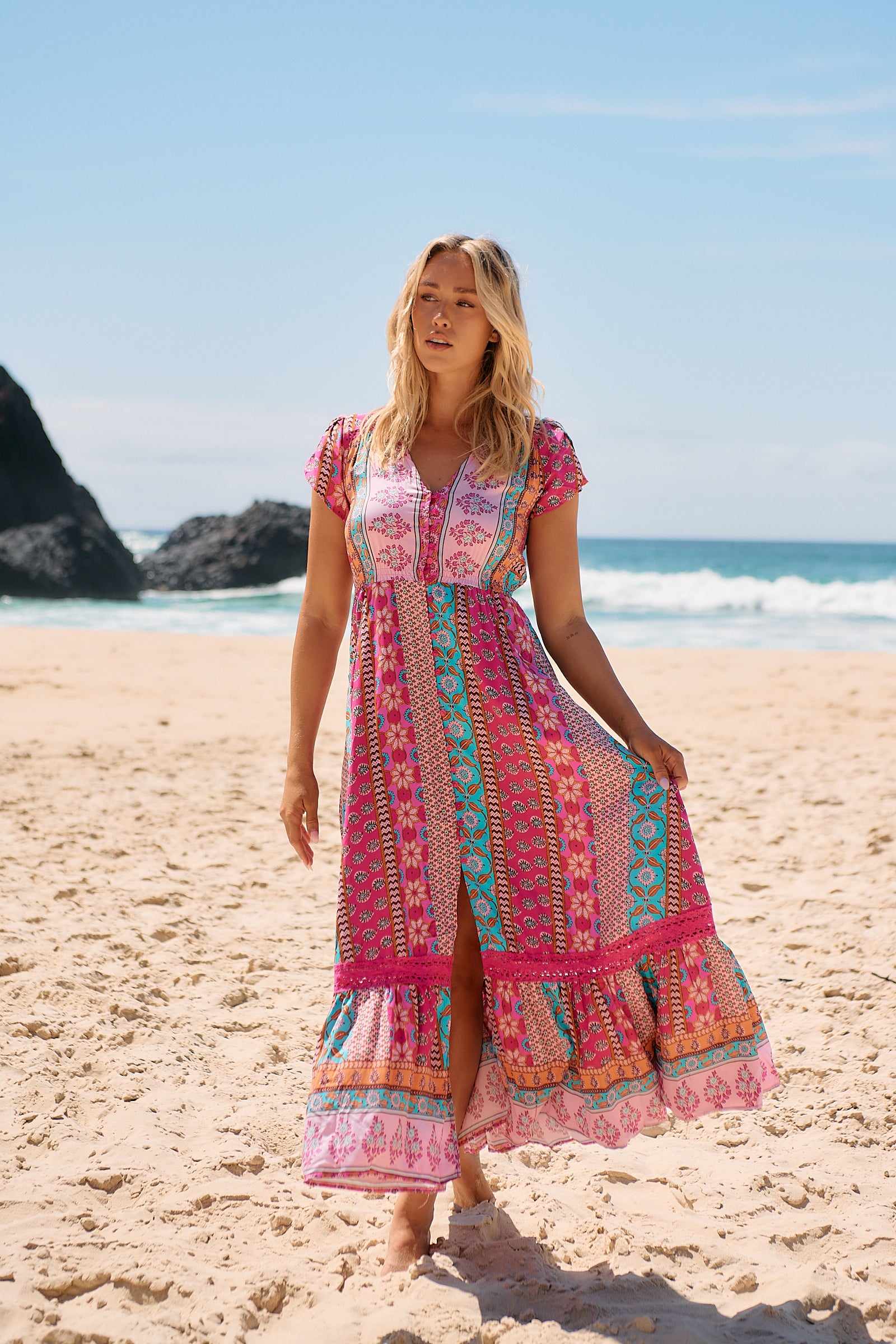 Cedella Print Carmen Maxi