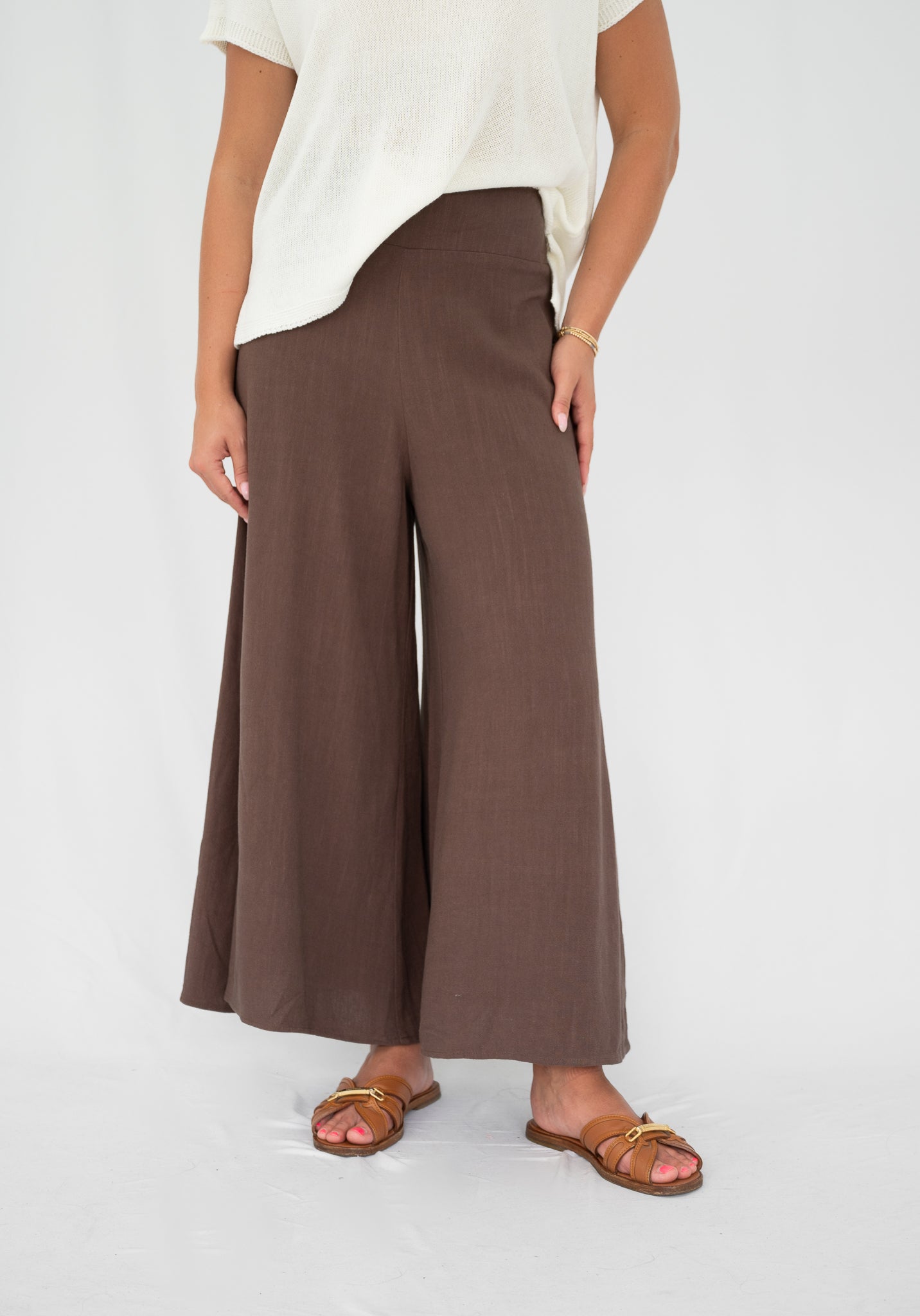 Classic Wide Leg Linen Pant