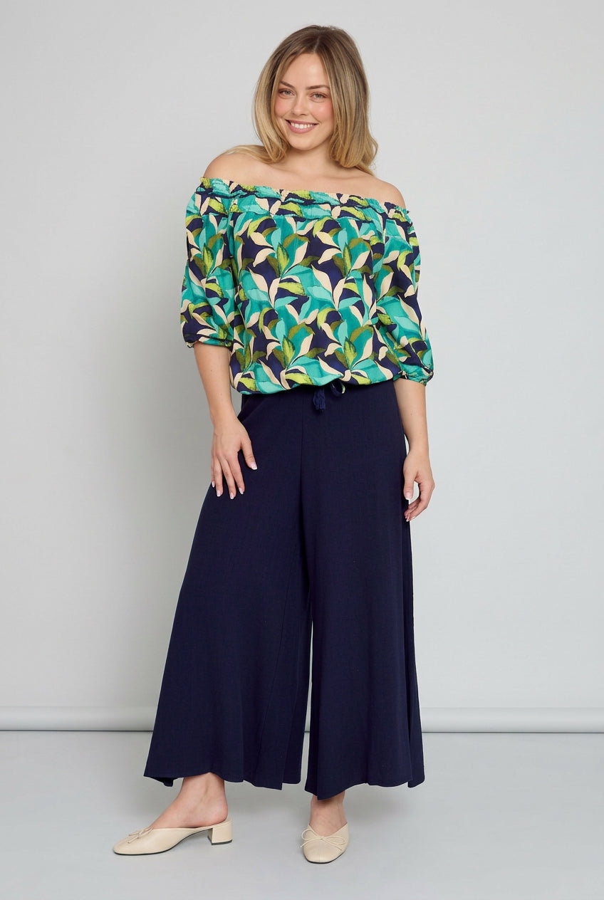 Classic Wide Leg Linen Pant