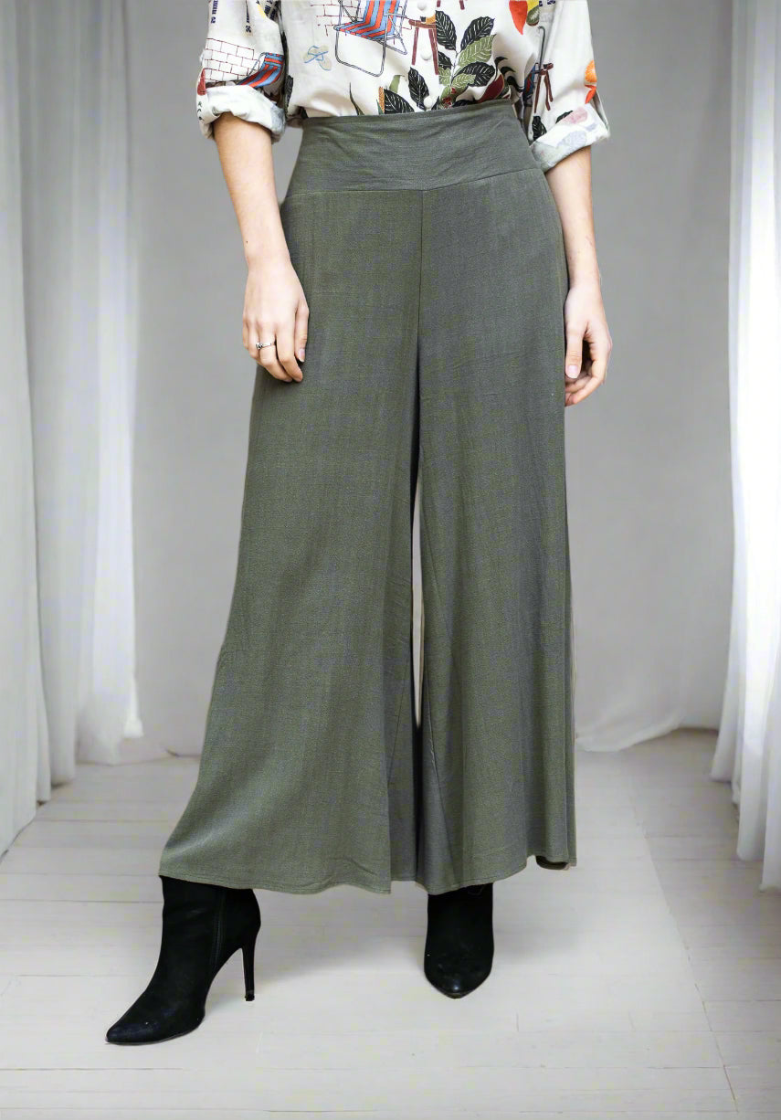 Classic Wide Leg Linen Pant