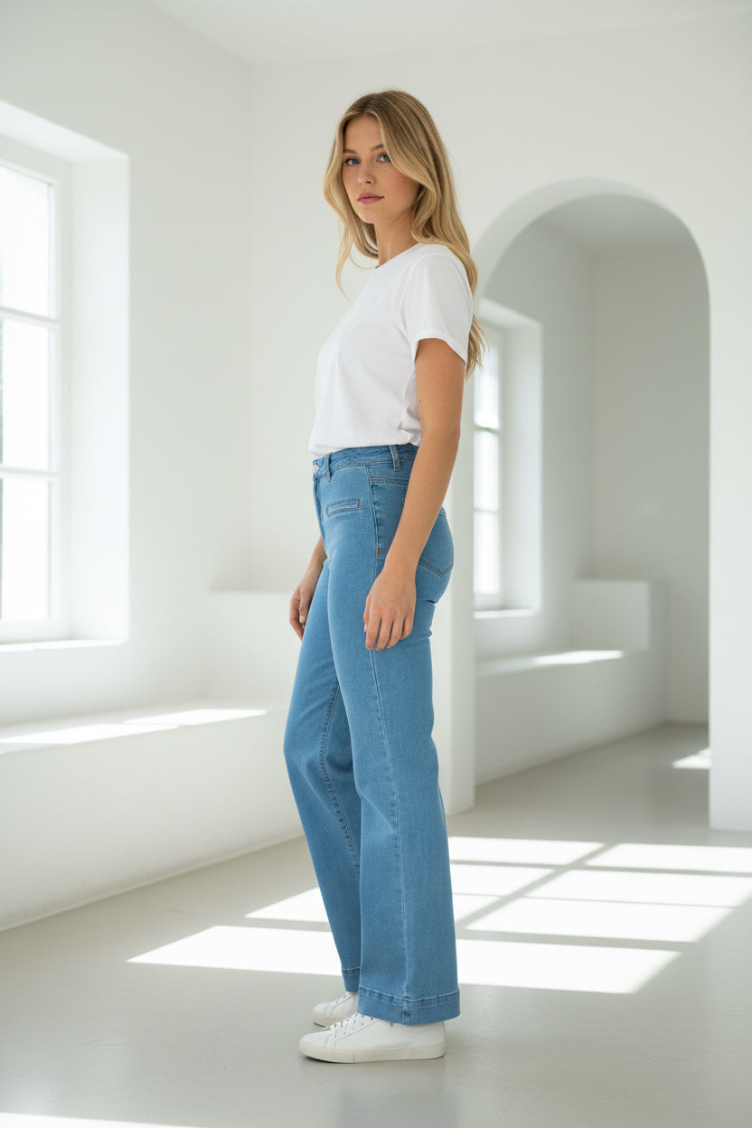 Classic Wide-Leg Jean Light Denim