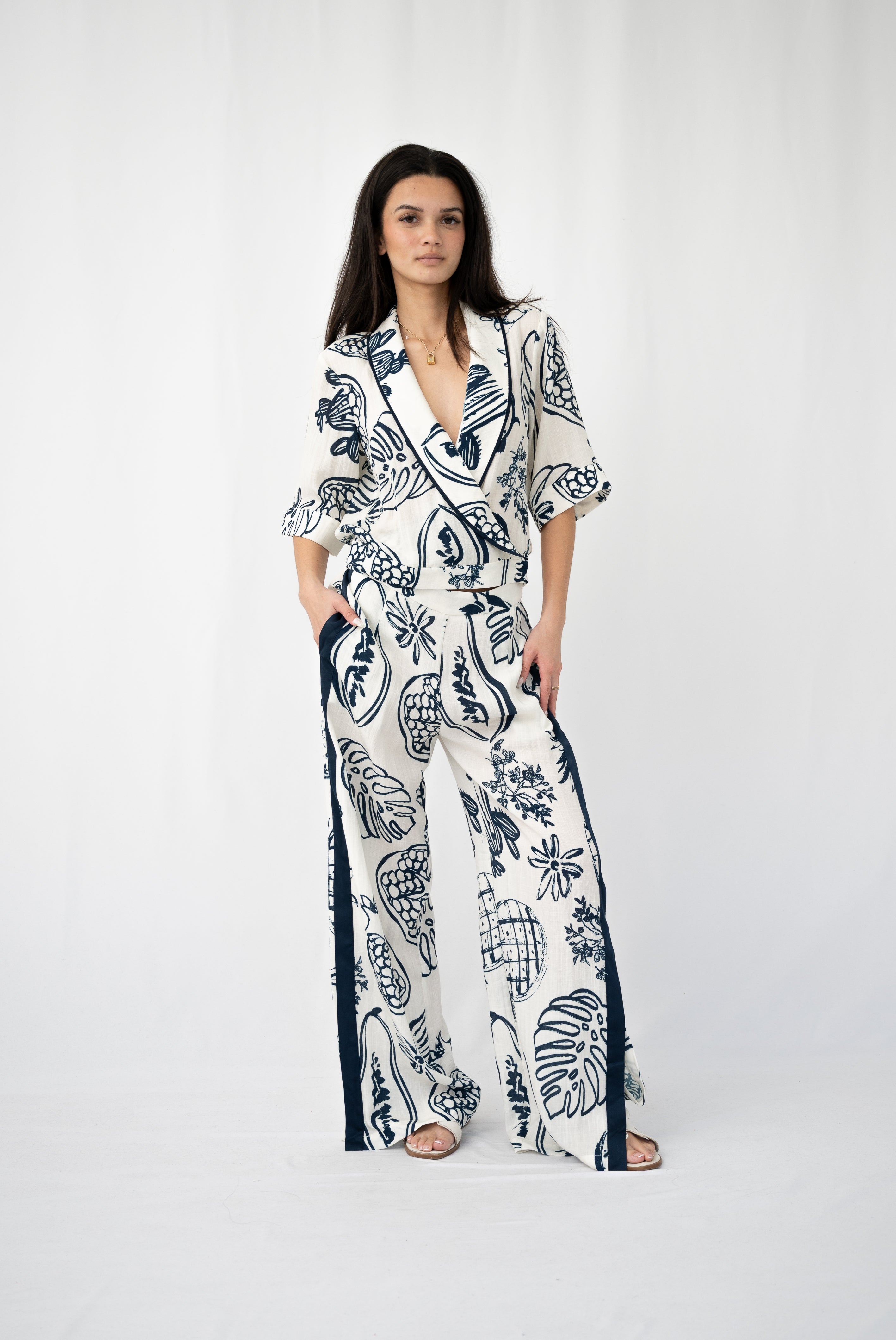 Exotic Fruit Wrap Top