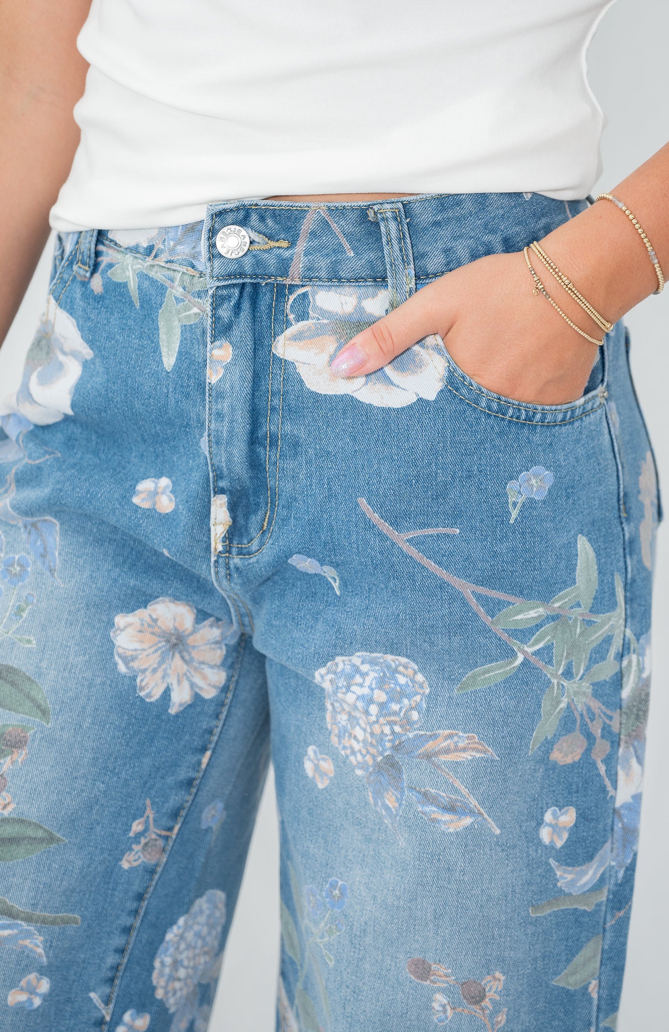Milan Floral Denim Jean