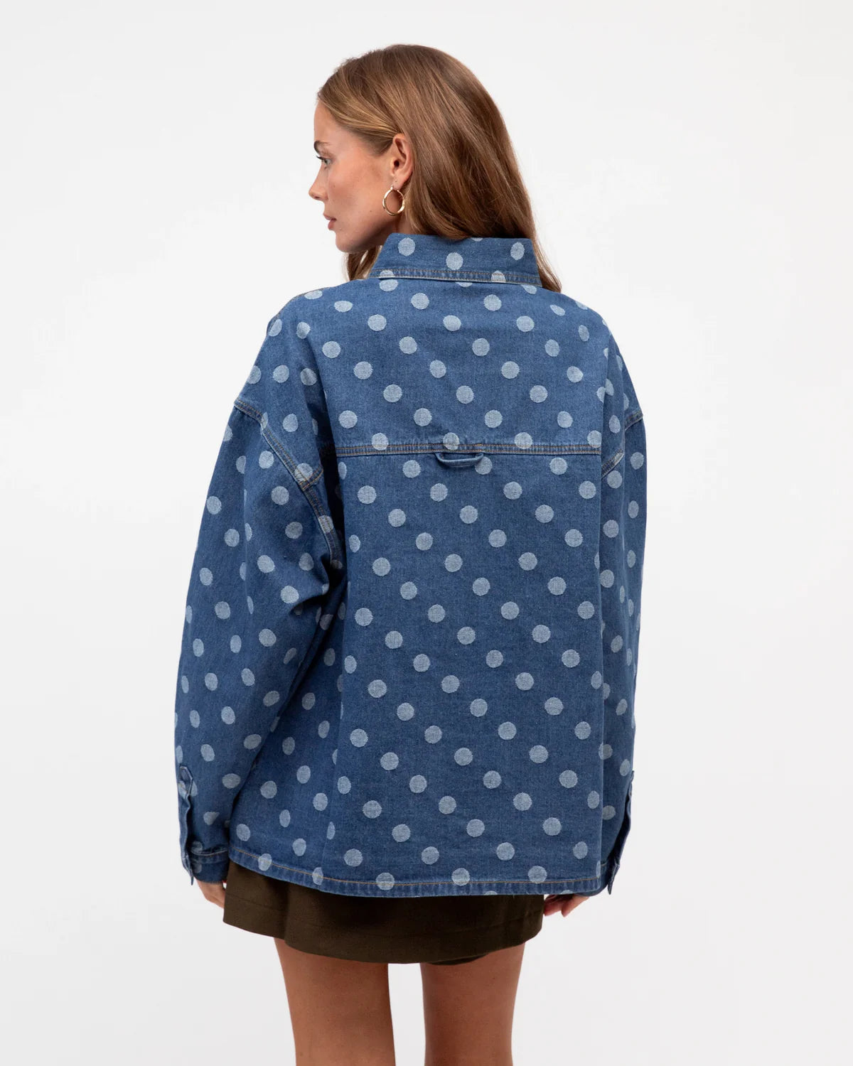 Dotty Denim Shacket