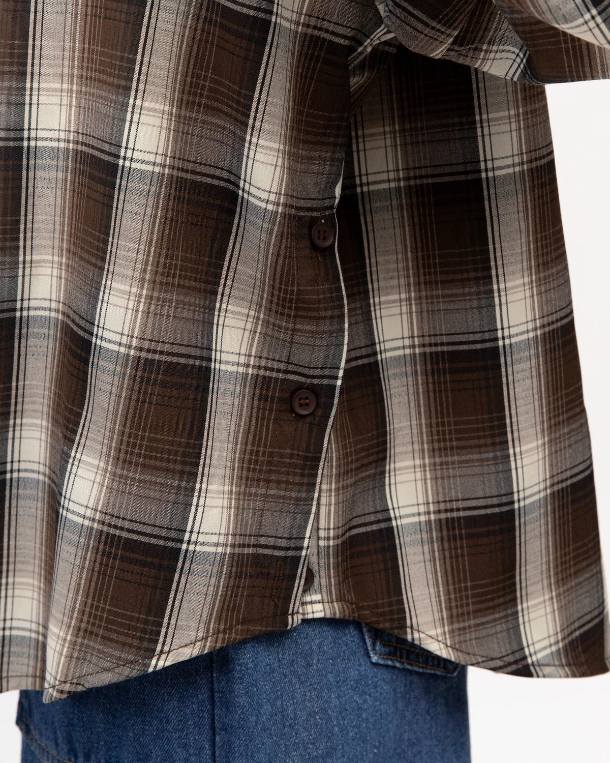 Sam Check Shirt Chocolate