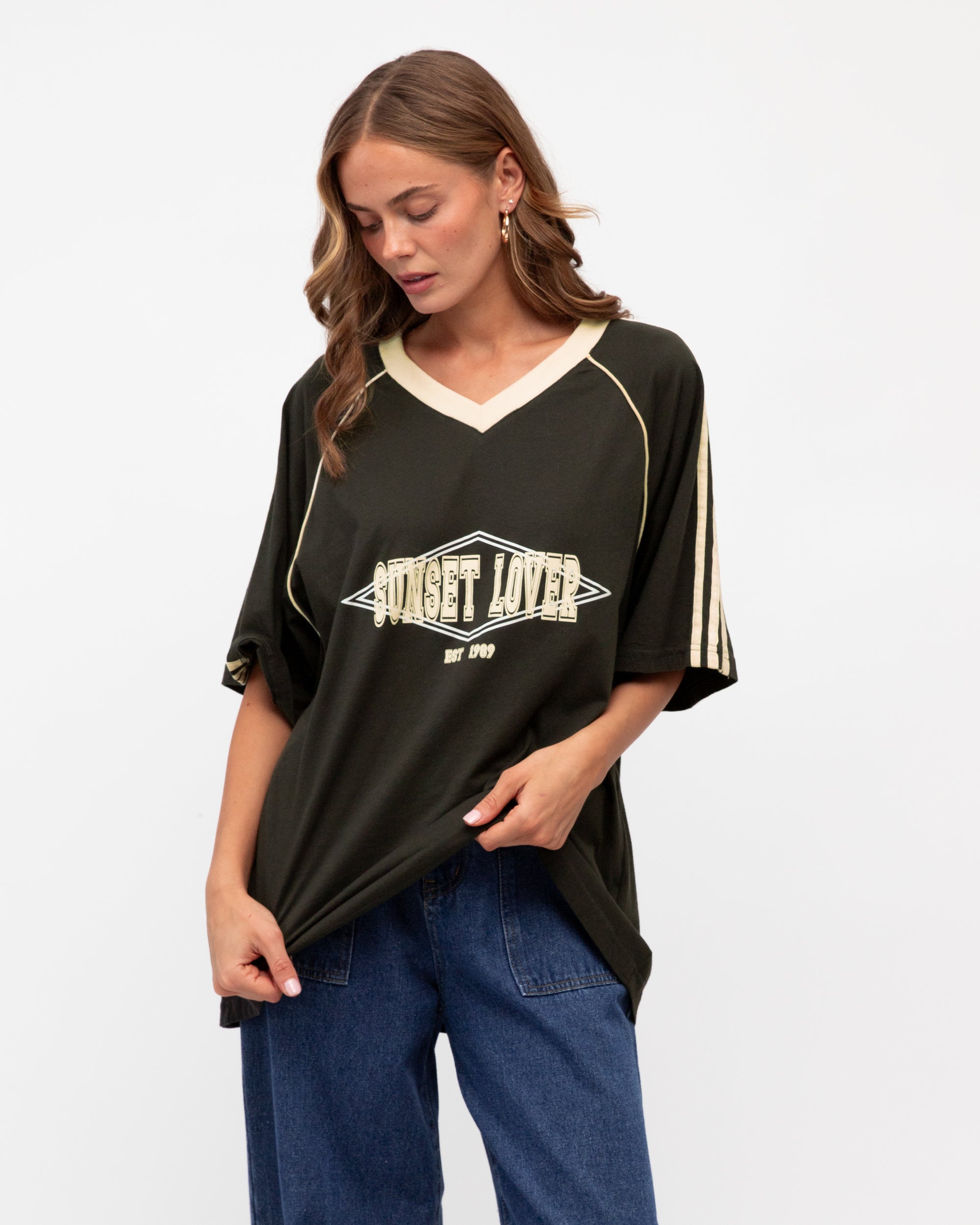 Sunset Lover Tee Washed Black