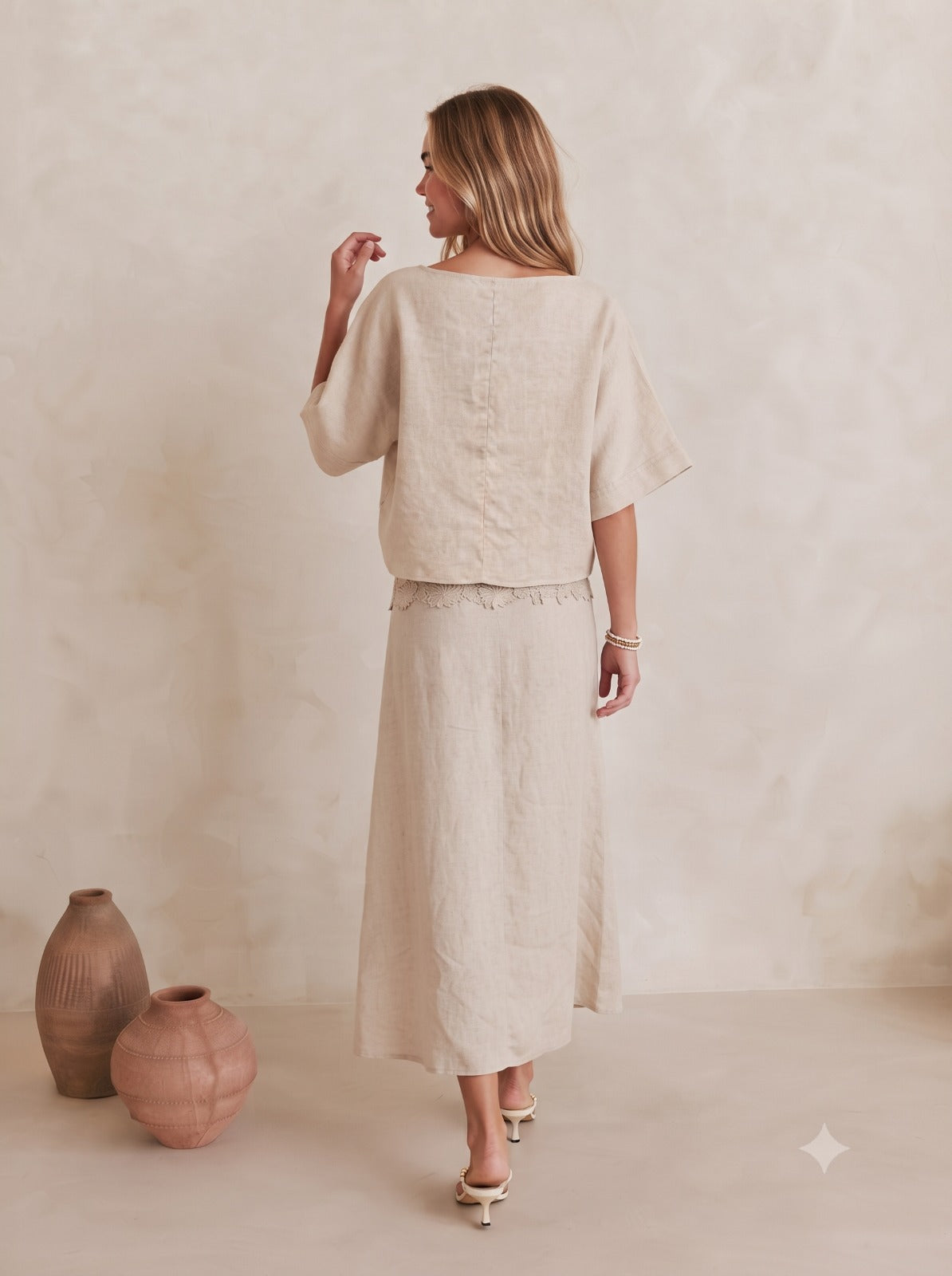 Maree Linen Blend Top Natural
