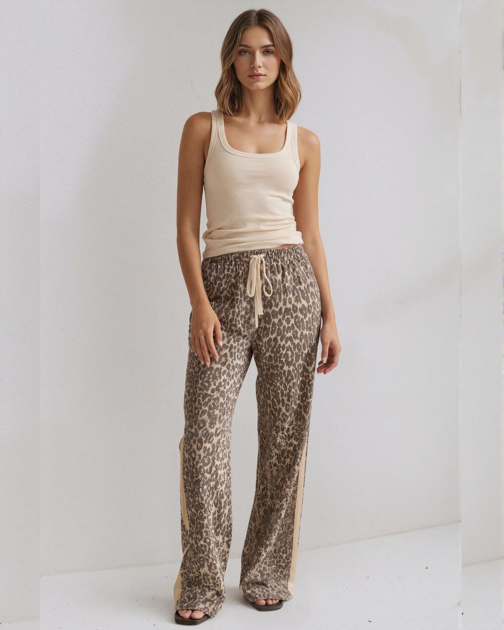 Leopard Denim Jeans