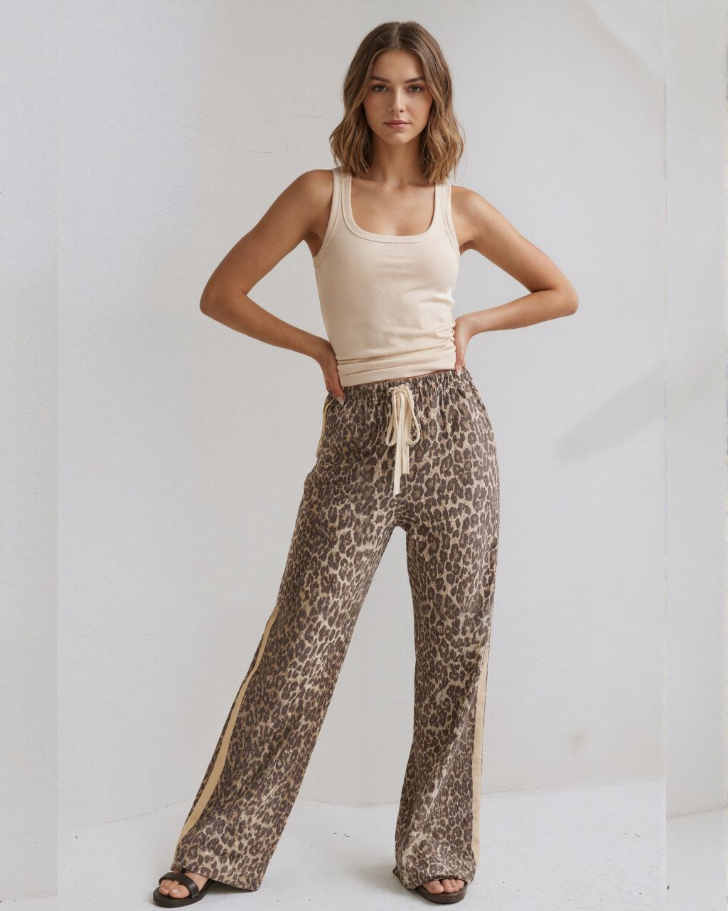 Leopard Denim Jeans
