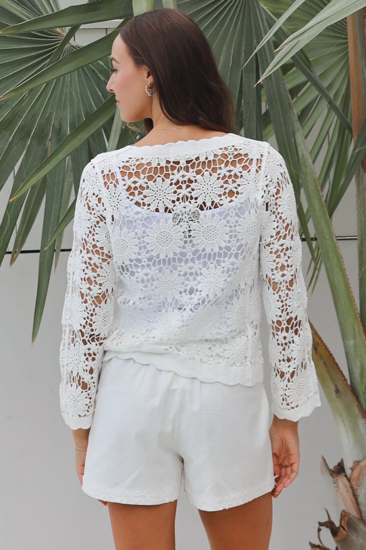 Isadora Long Sleeve Top White
