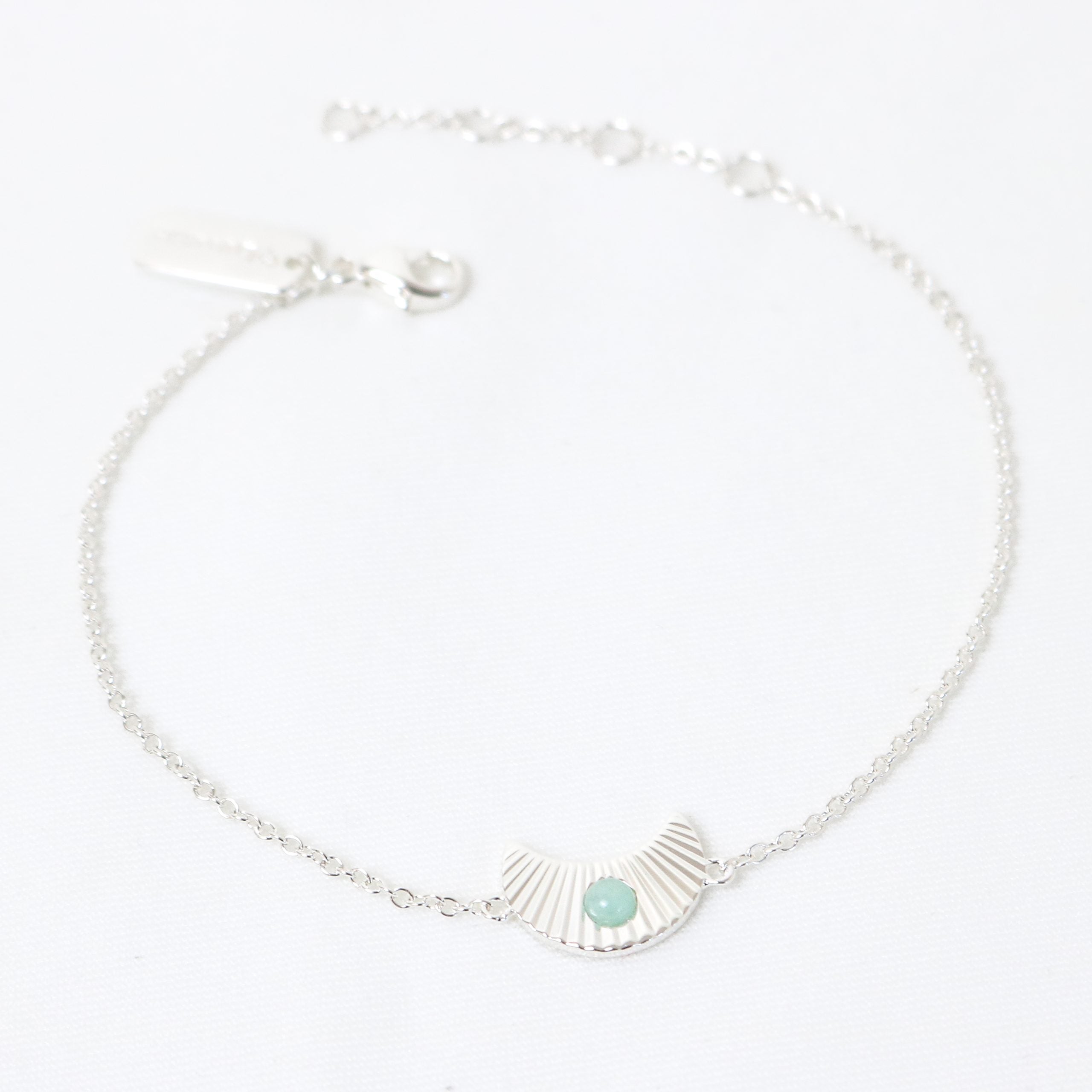 Ray Of Light Bracelet in Silver with Green Amazonite