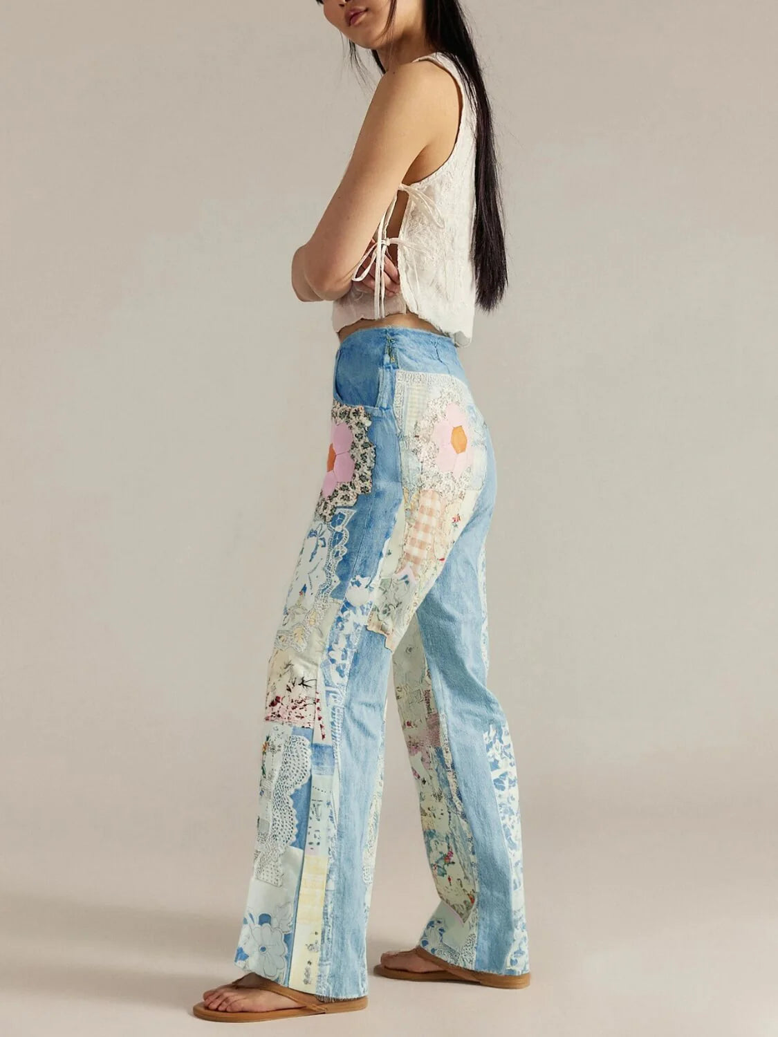 Garden of Eden Floral Denim Jean