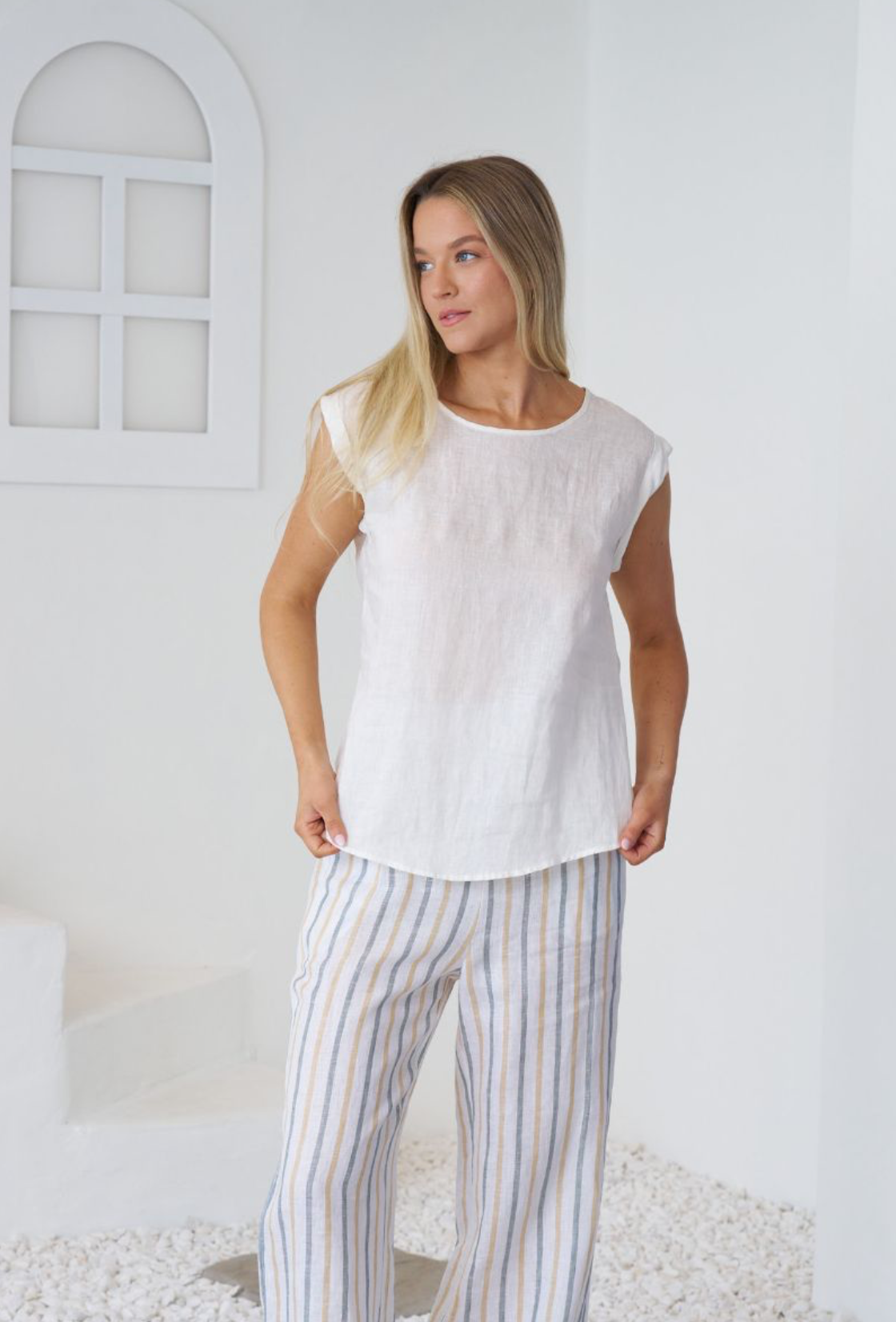 Amelia Linen Top