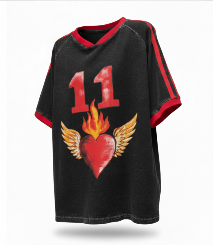 11 Burning Tee By Frankie Black