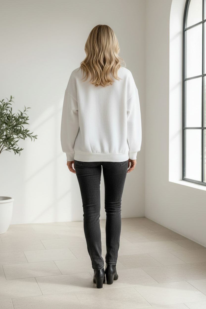 Long Live Cowgirls Fleece Top White