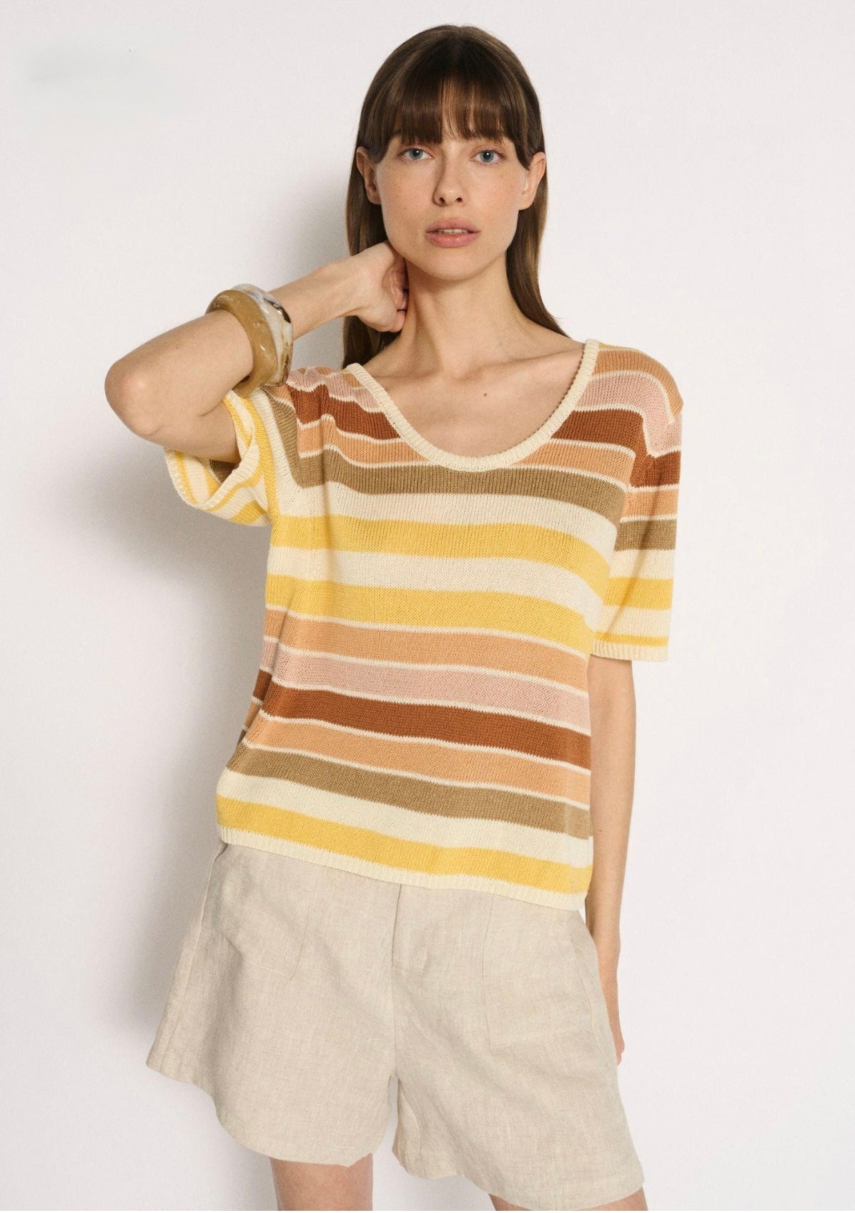 Stevie Striped Knit Tee