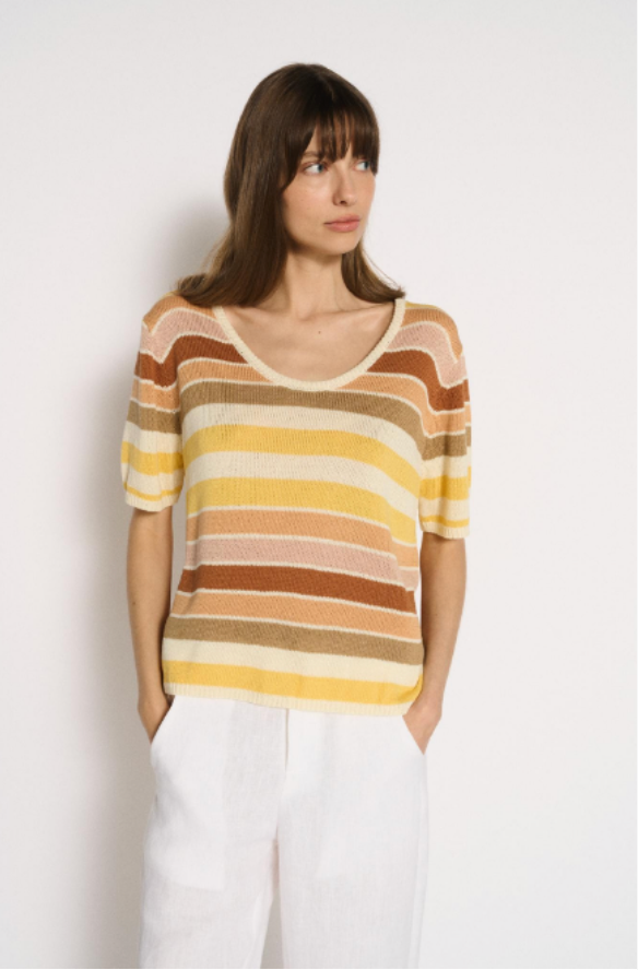 Stevie Striped Knit Tee