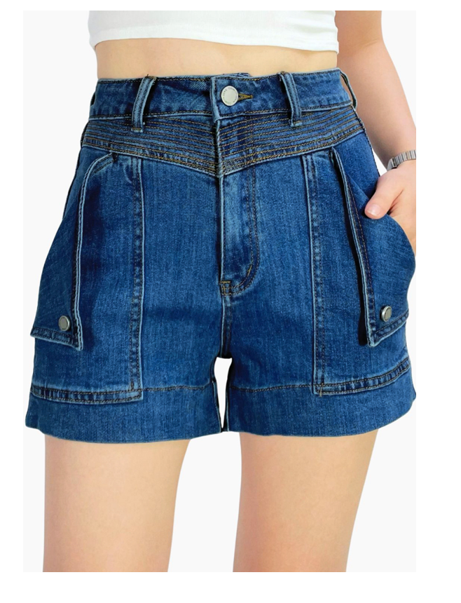 Denim Flip Pocket Shorts