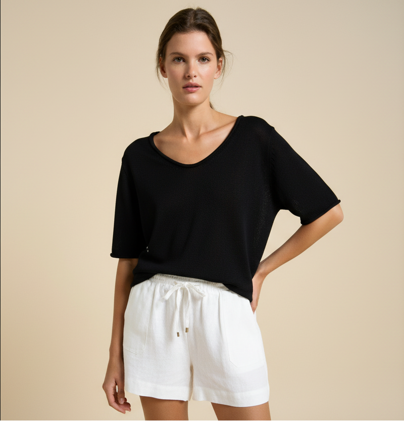Scoop Summer Knit Little Lies Tee