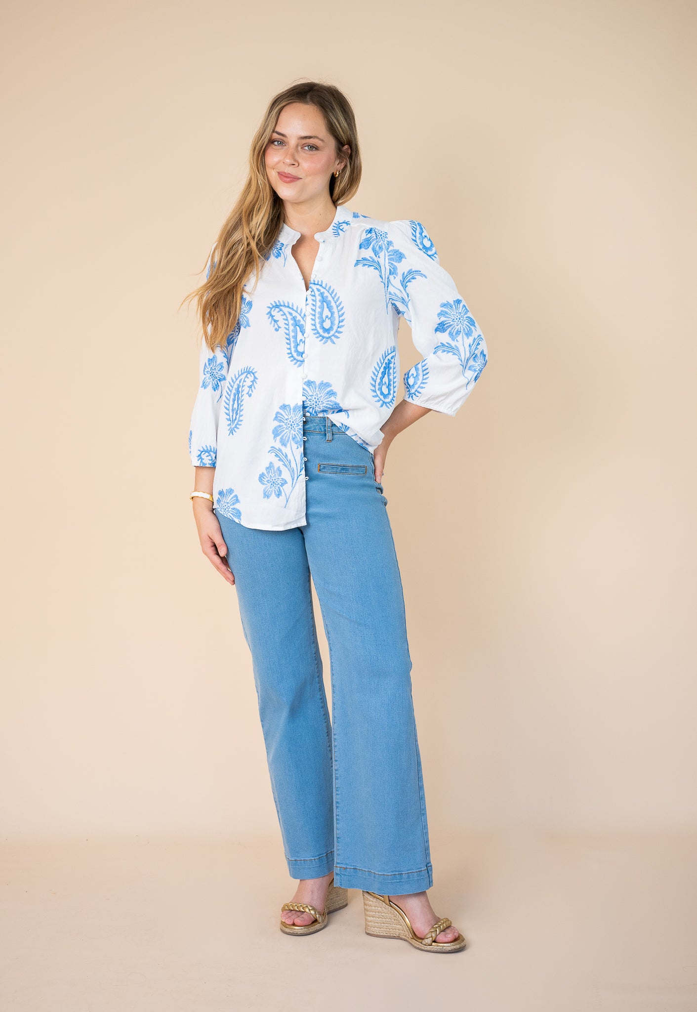 Bluebell Embroidered Blouse