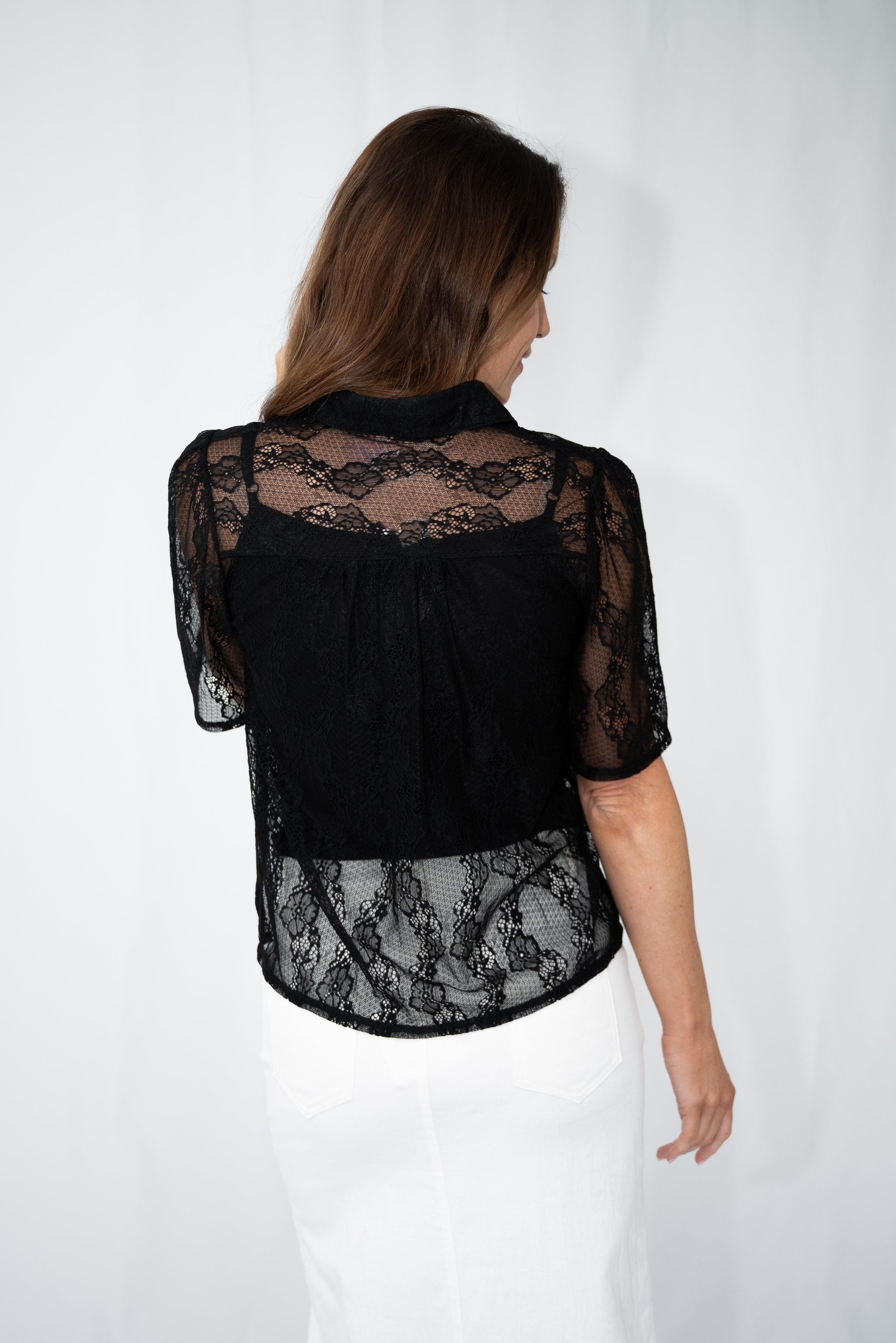 Lux Whisper Lace Blouse & Cami