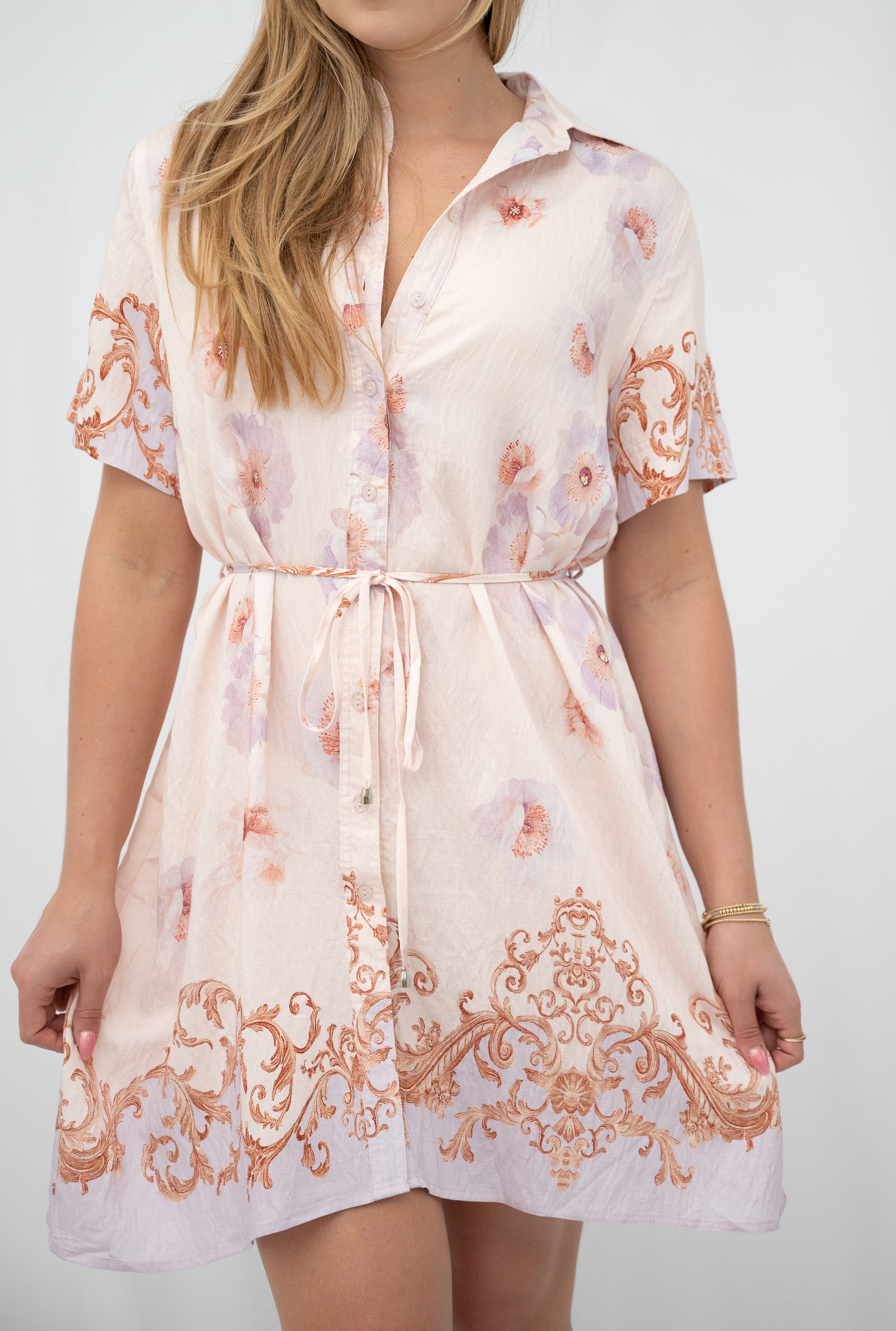 Maggie Shirt Dress Pink
