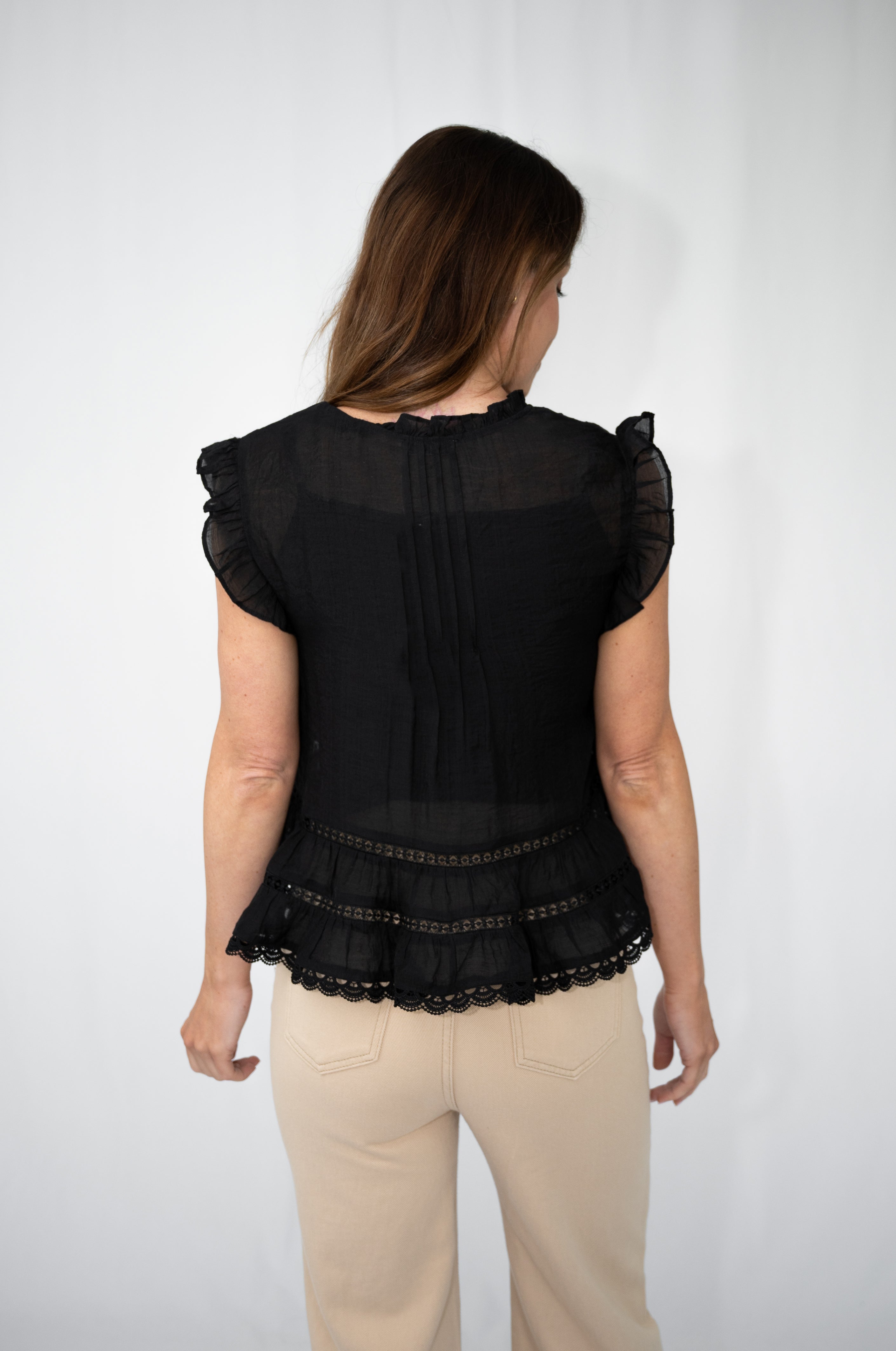 Babydoll Lace Hem Top