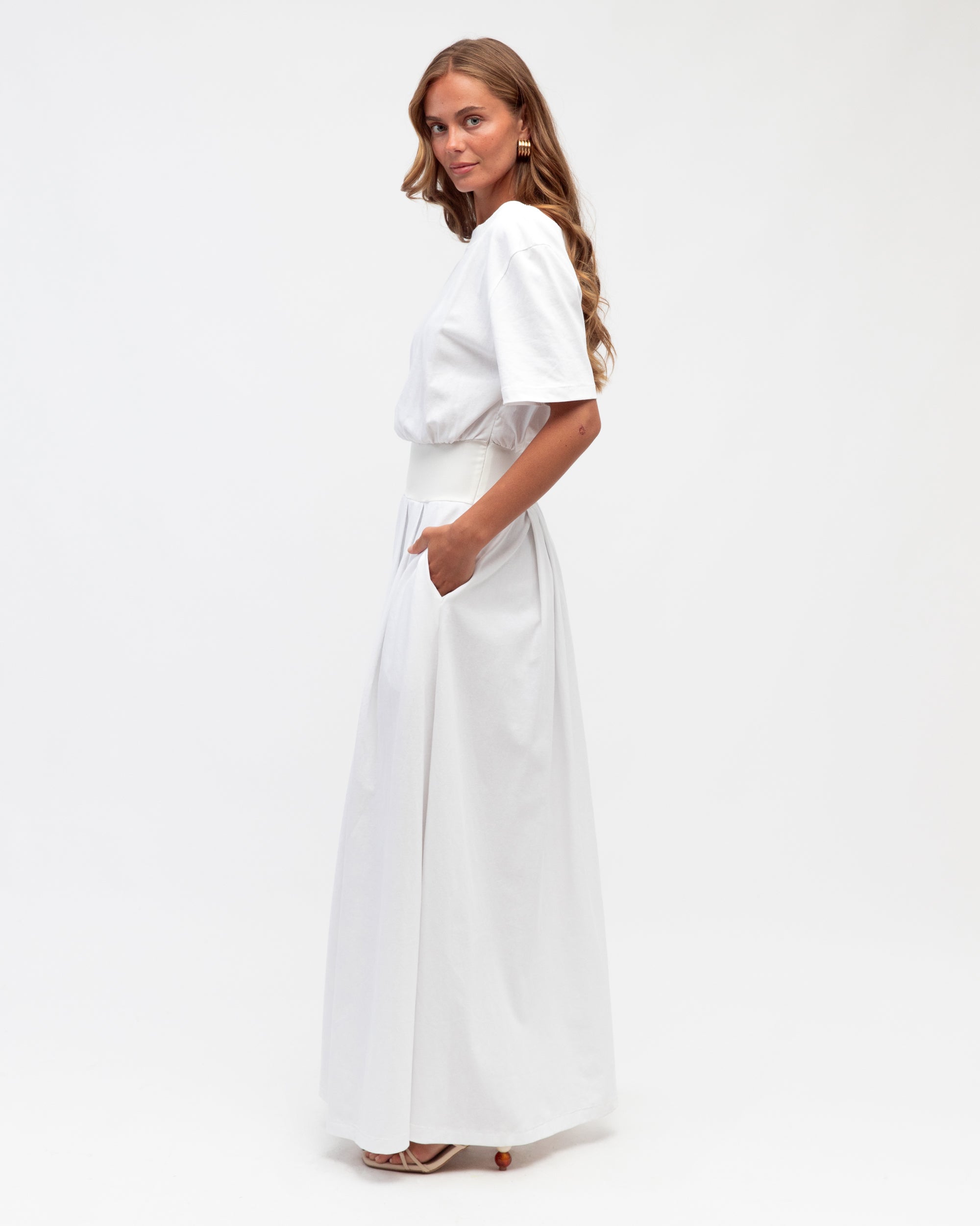 Asymmetrical Jersey Maxi Dress