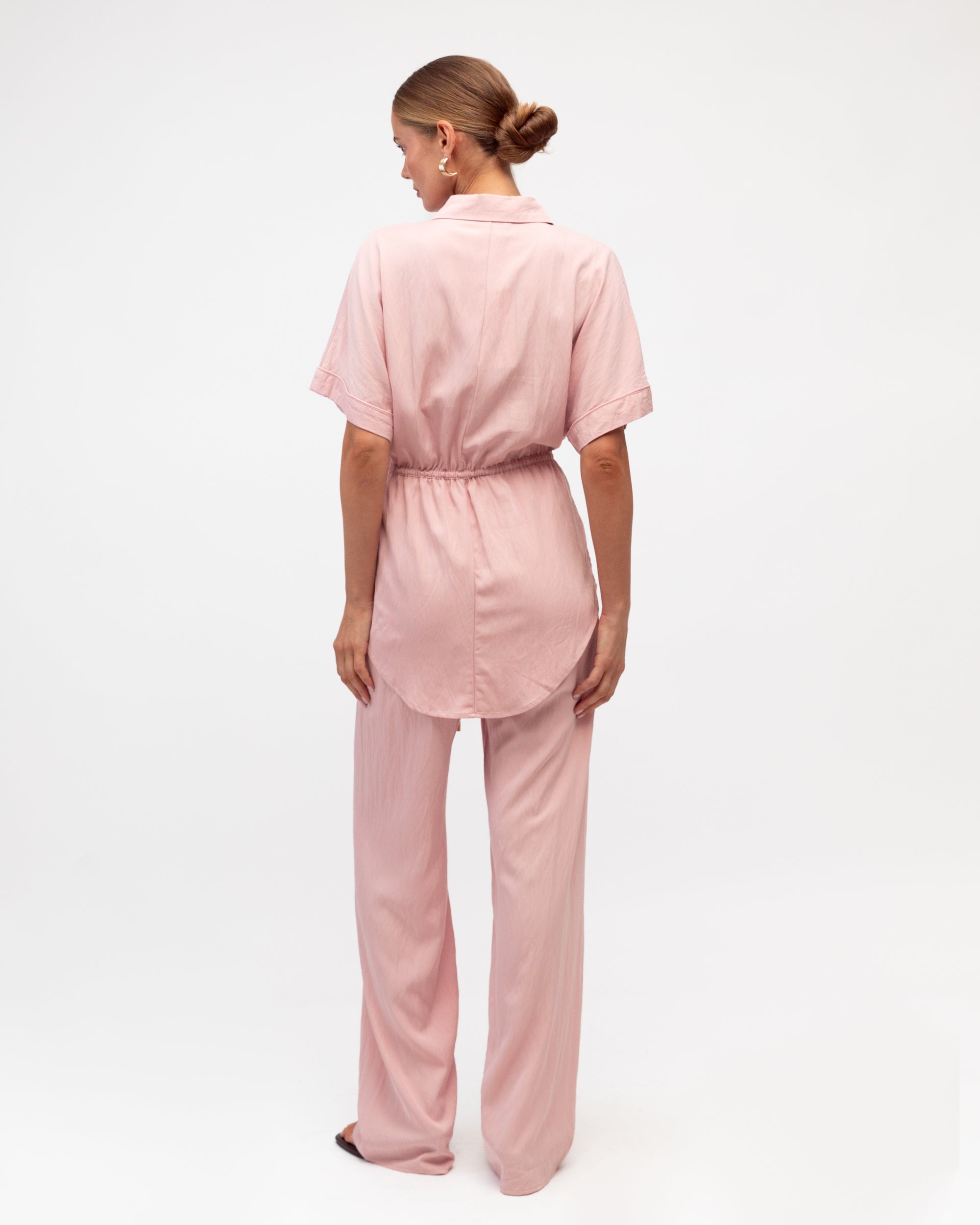 Maleny Drawstring Shirt Pink