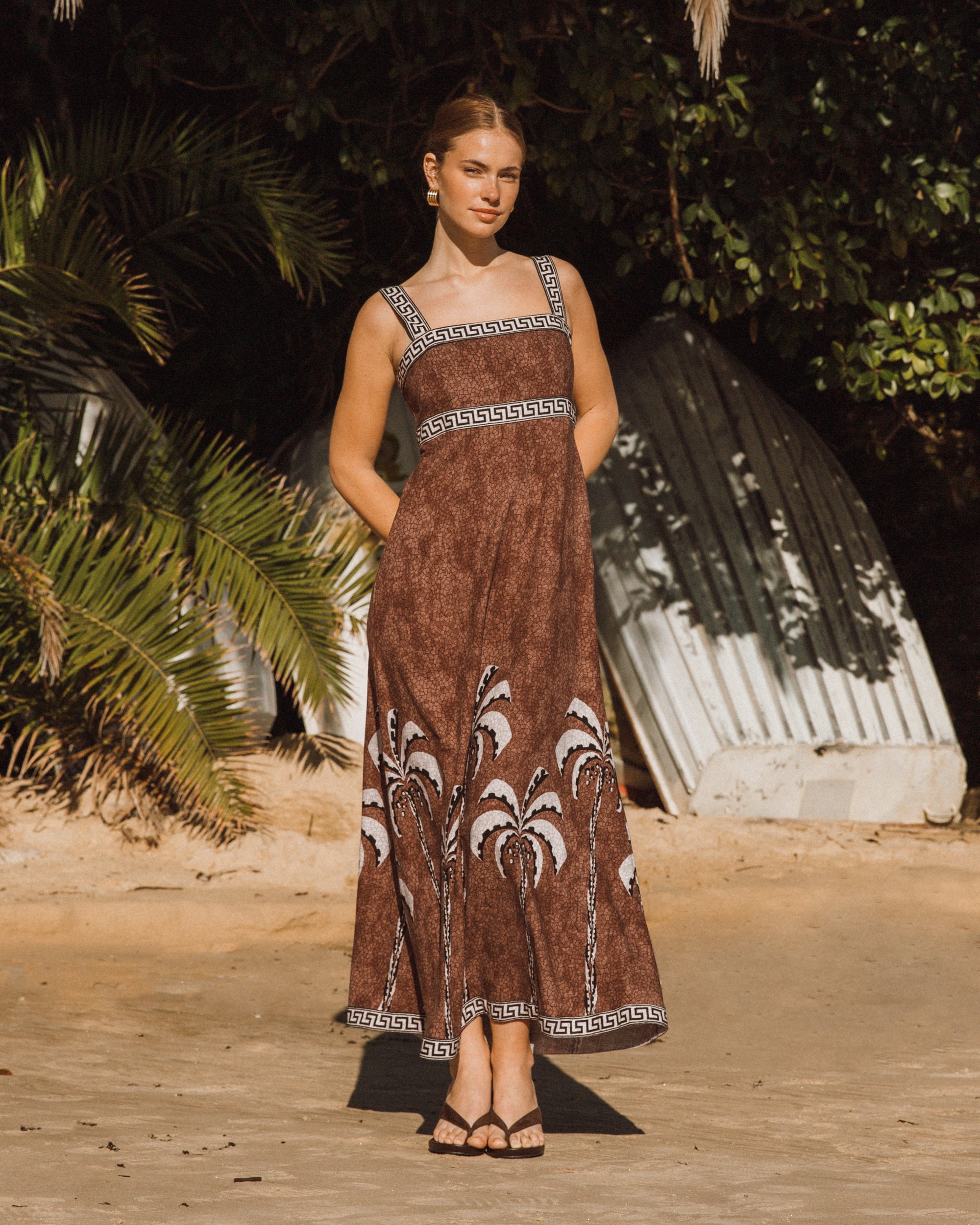 Tropical Mosaic Maxi Dress