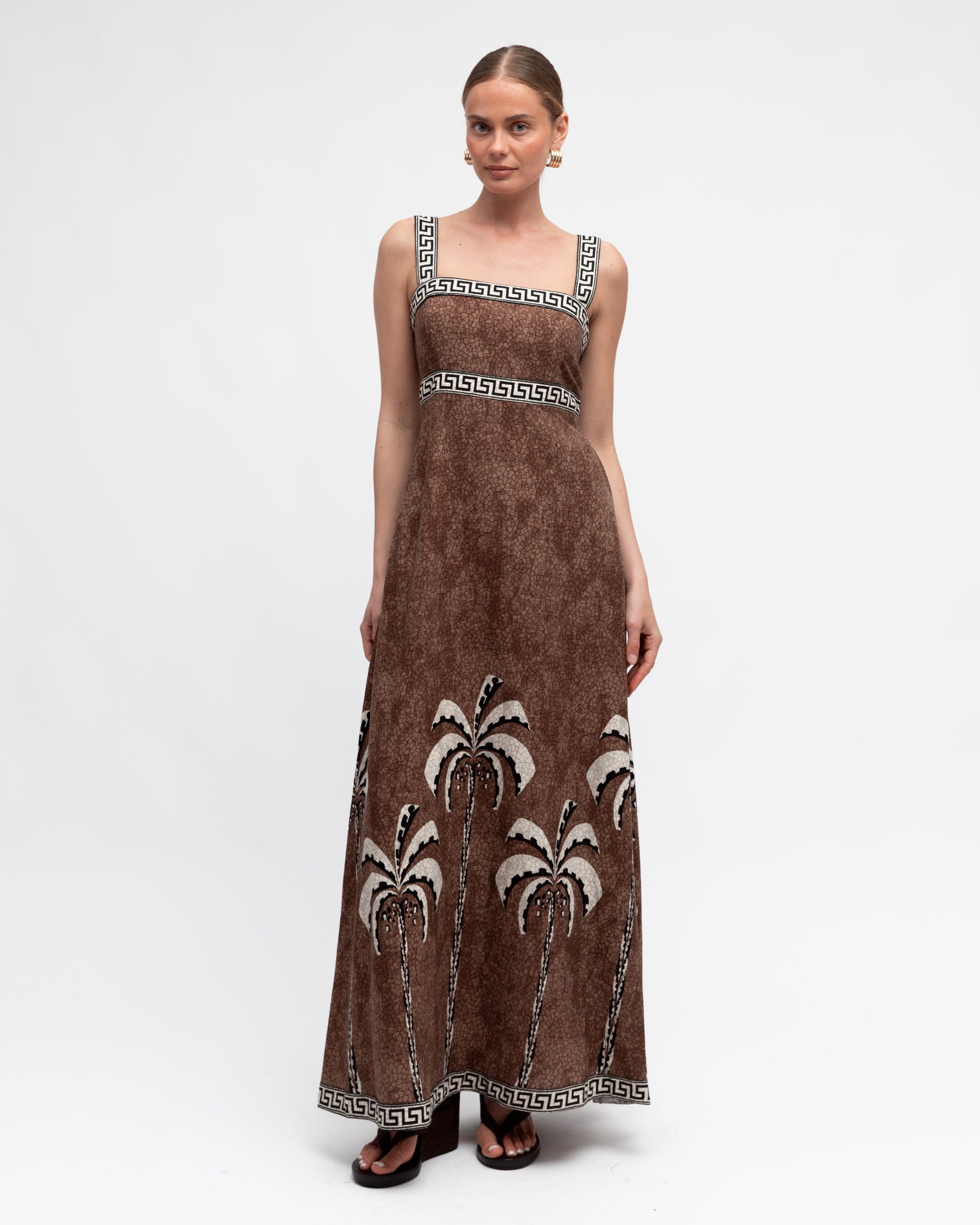 Tropical Mosaic Maxi Dress