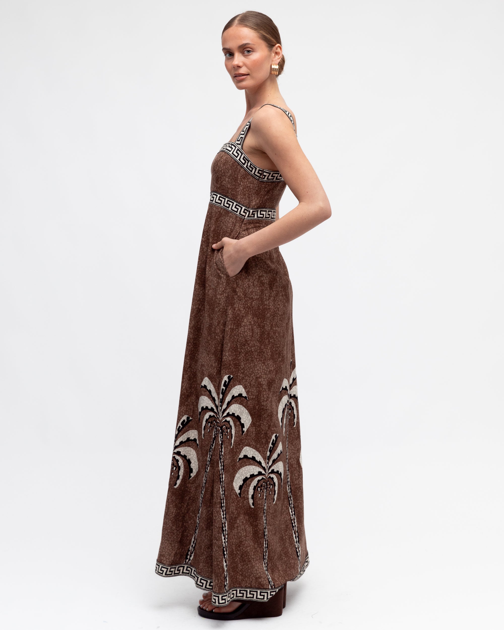 Tropical Mosaic Maxi Dress