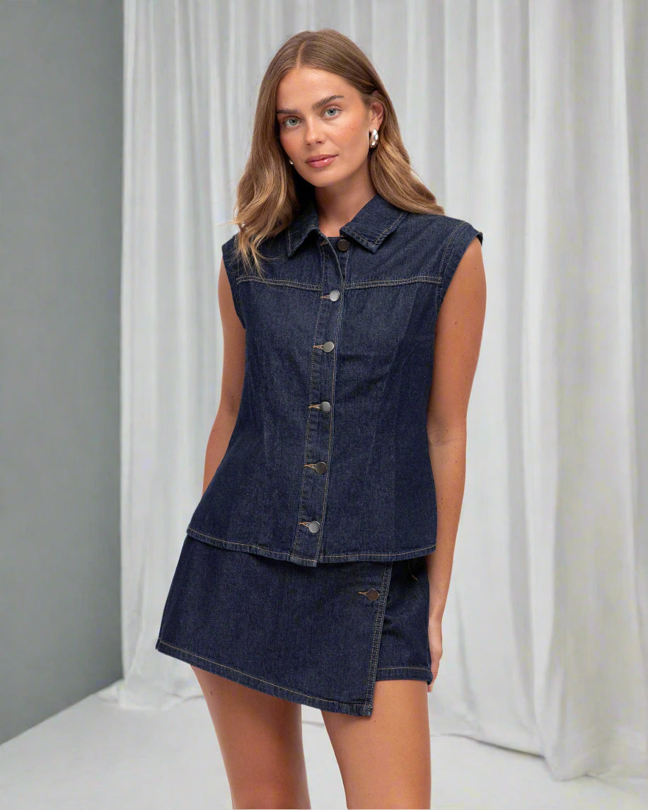 Indigo Denim Skort