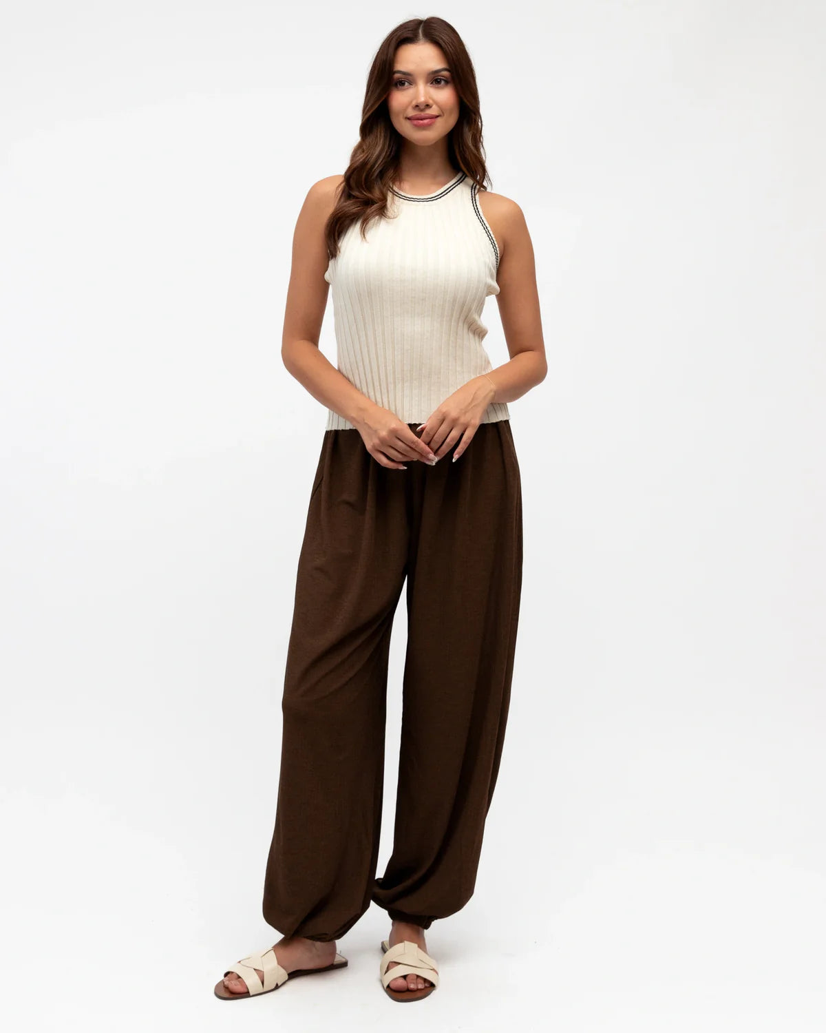 Oasis Balloon Pant Chocolate