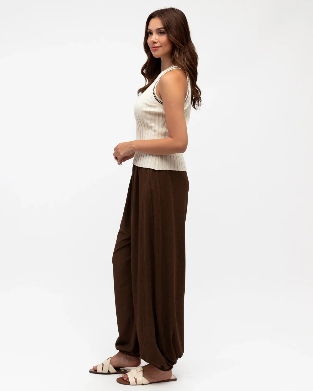 Oasis Balloon Pant Chocolate