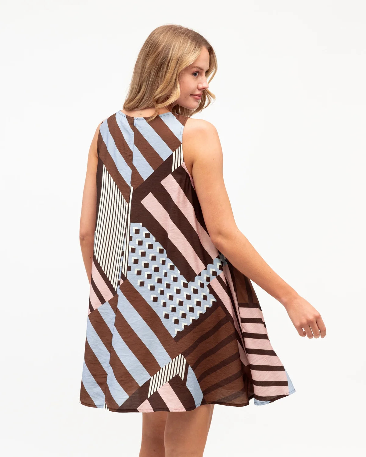 Milan Patchwork Mini Dress