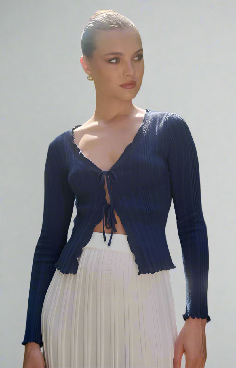 Willow Tie-Front Knit Top