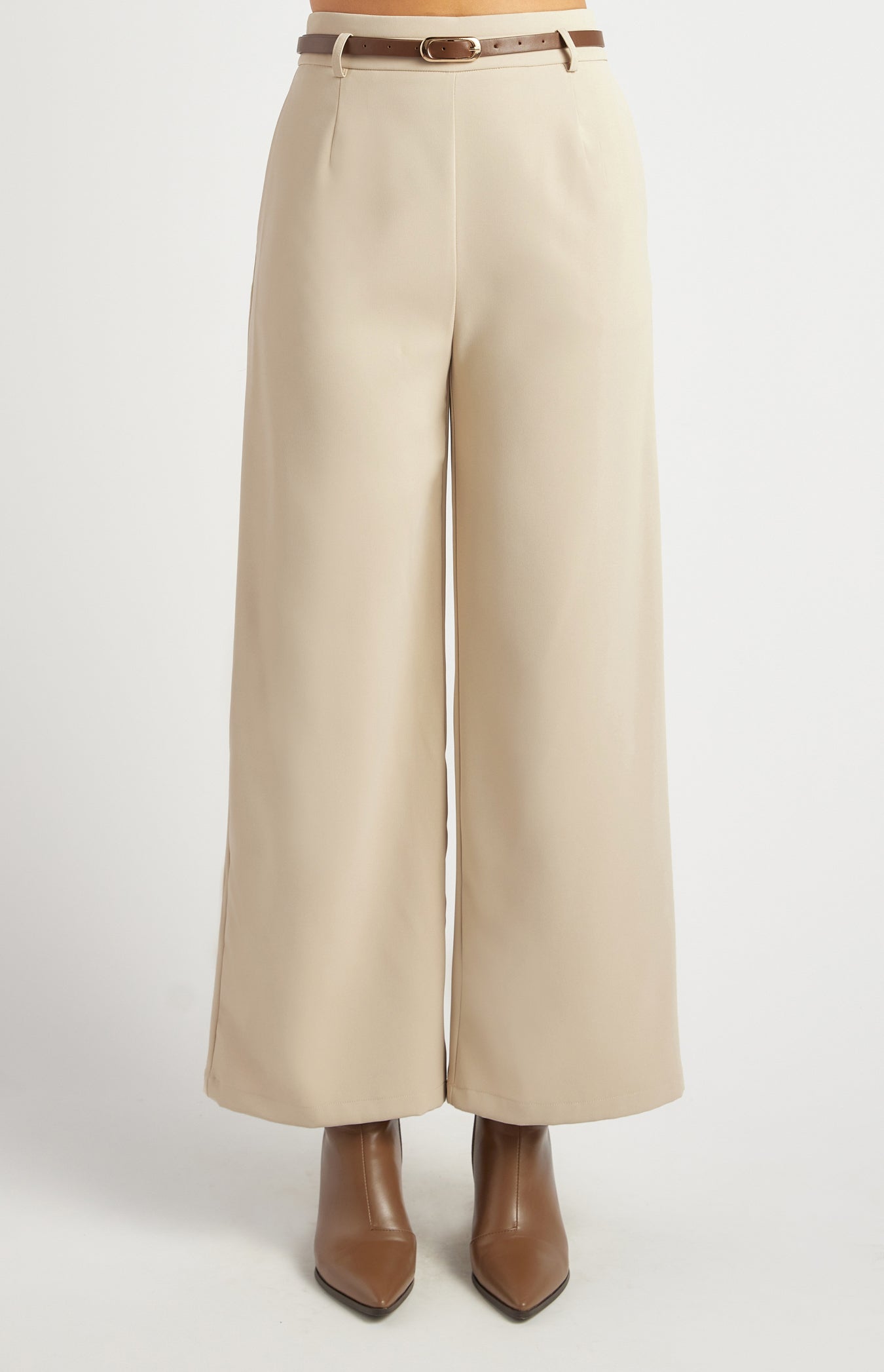 Tiffany Straight Leg Pant Beige