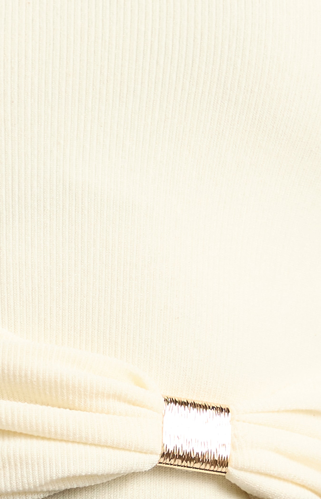 Lia Asymmetric Gold Detail Top Ivory
